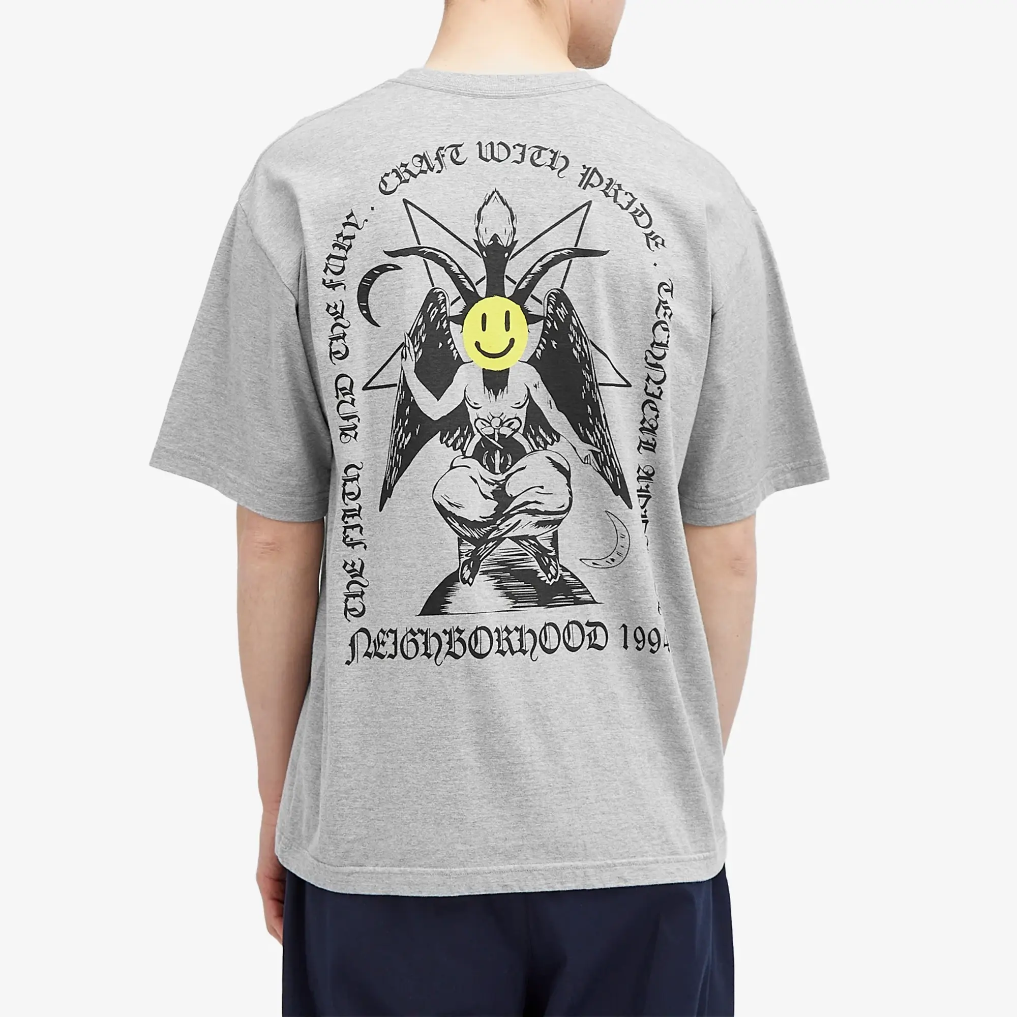 Neighborhood Men's 23 Printed T-Shirt Grey