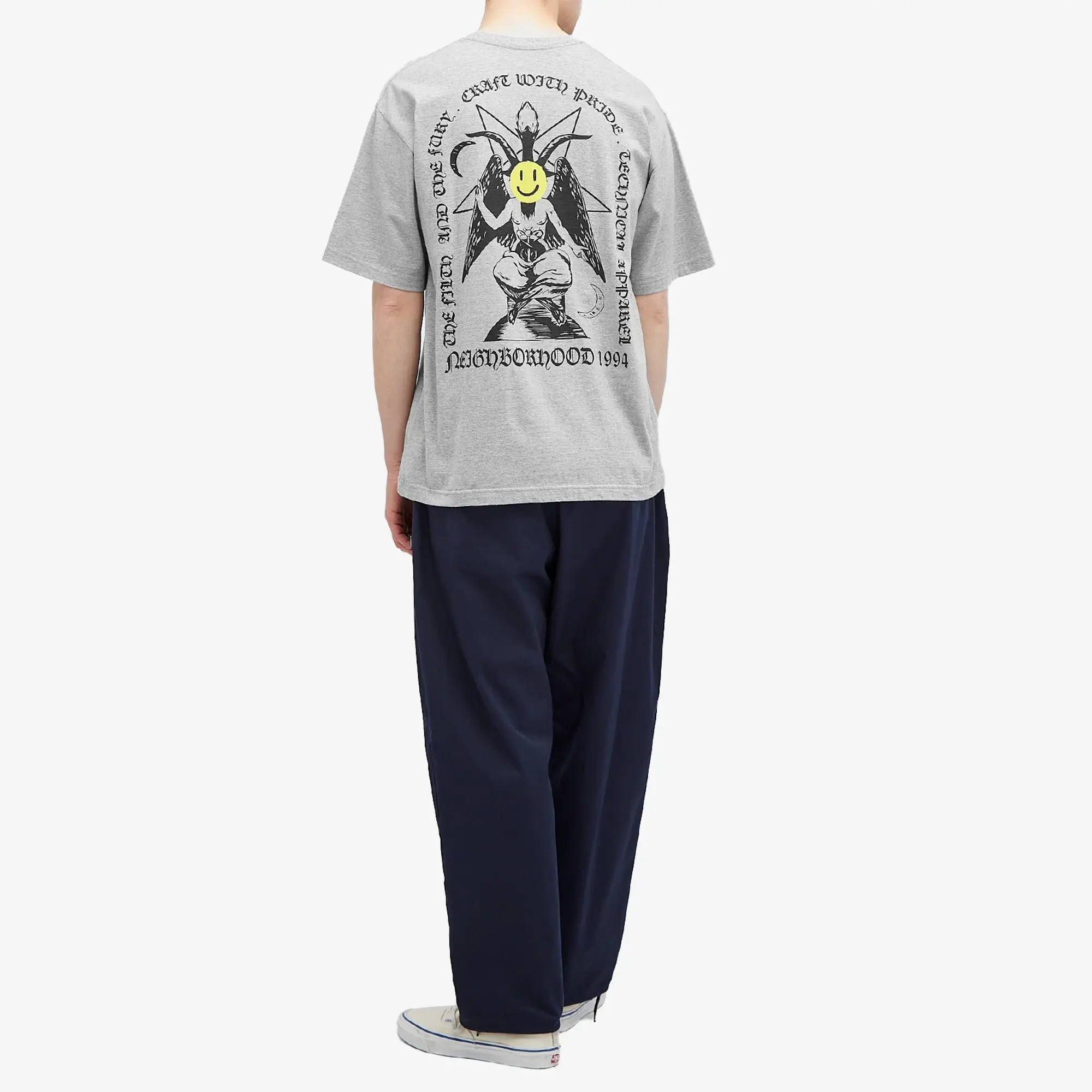 Neighborhood Men's 23 Printed T-Shirt Grey