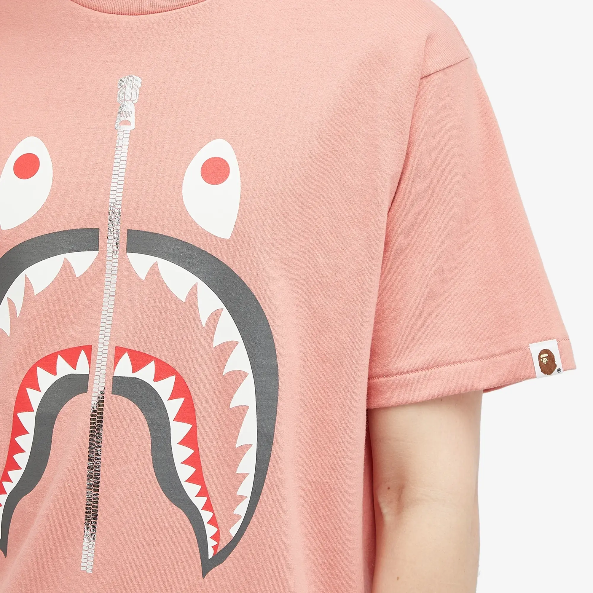 A Bathing Ape Men's Shark T-Shirt Pink