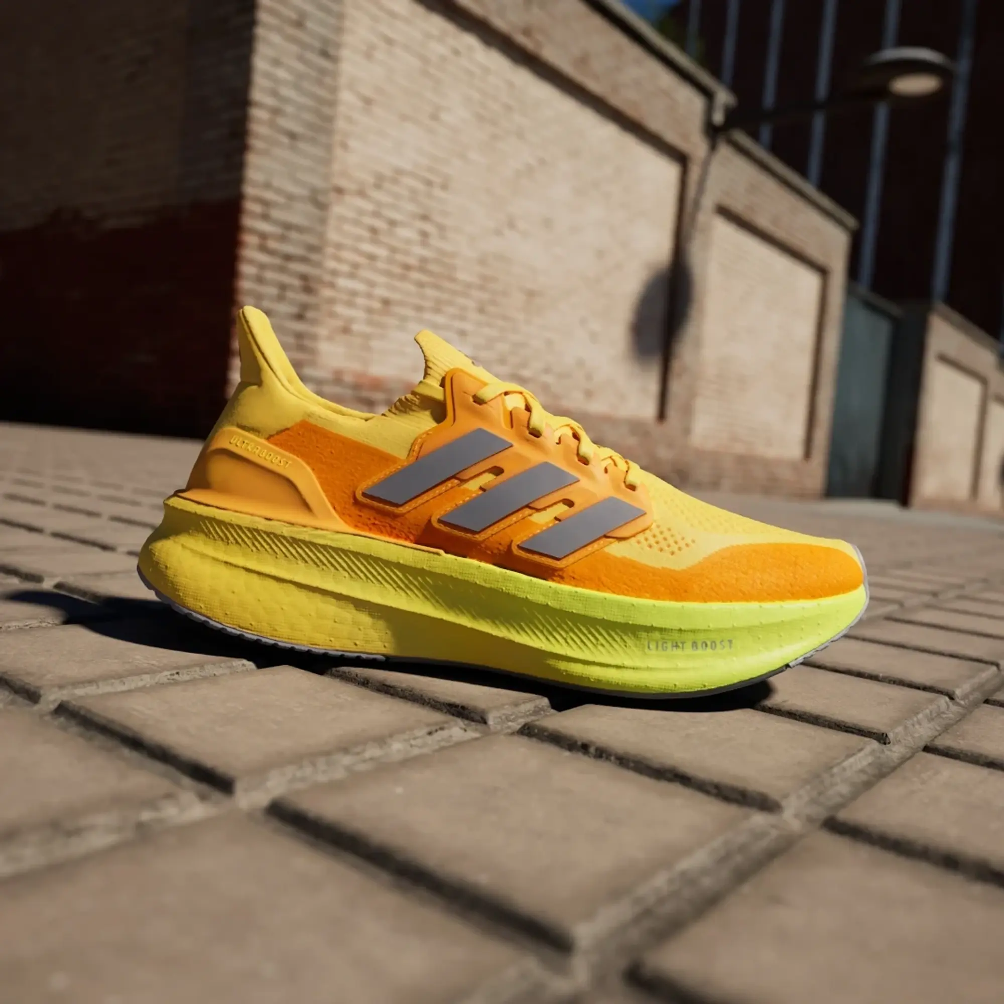 Adidas Running Ultraboost 5 Trainers In Yellow And Orange Black ID8811 FOOTY.COM