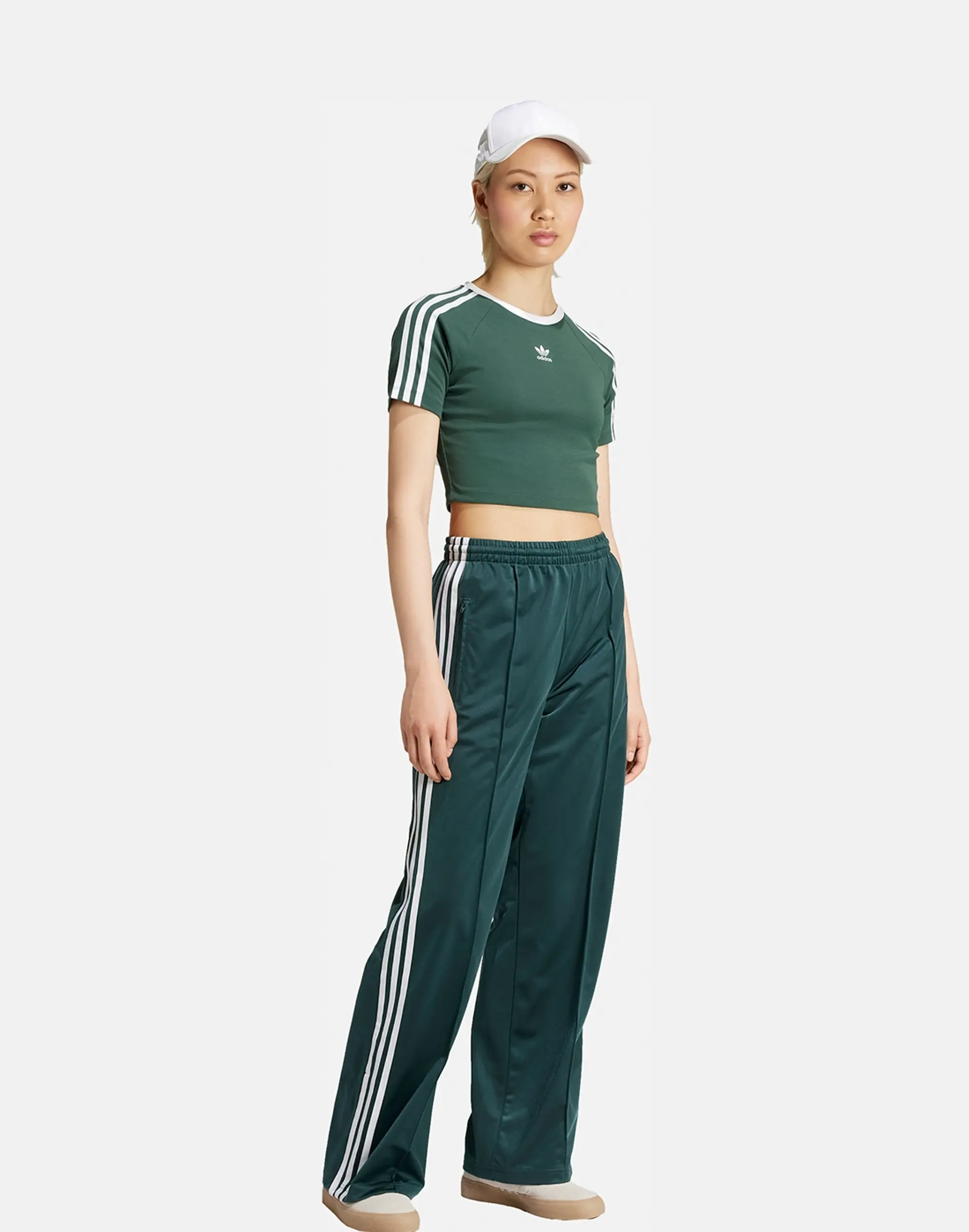 Women's Adidas Originals Firebird Track Pants in Green