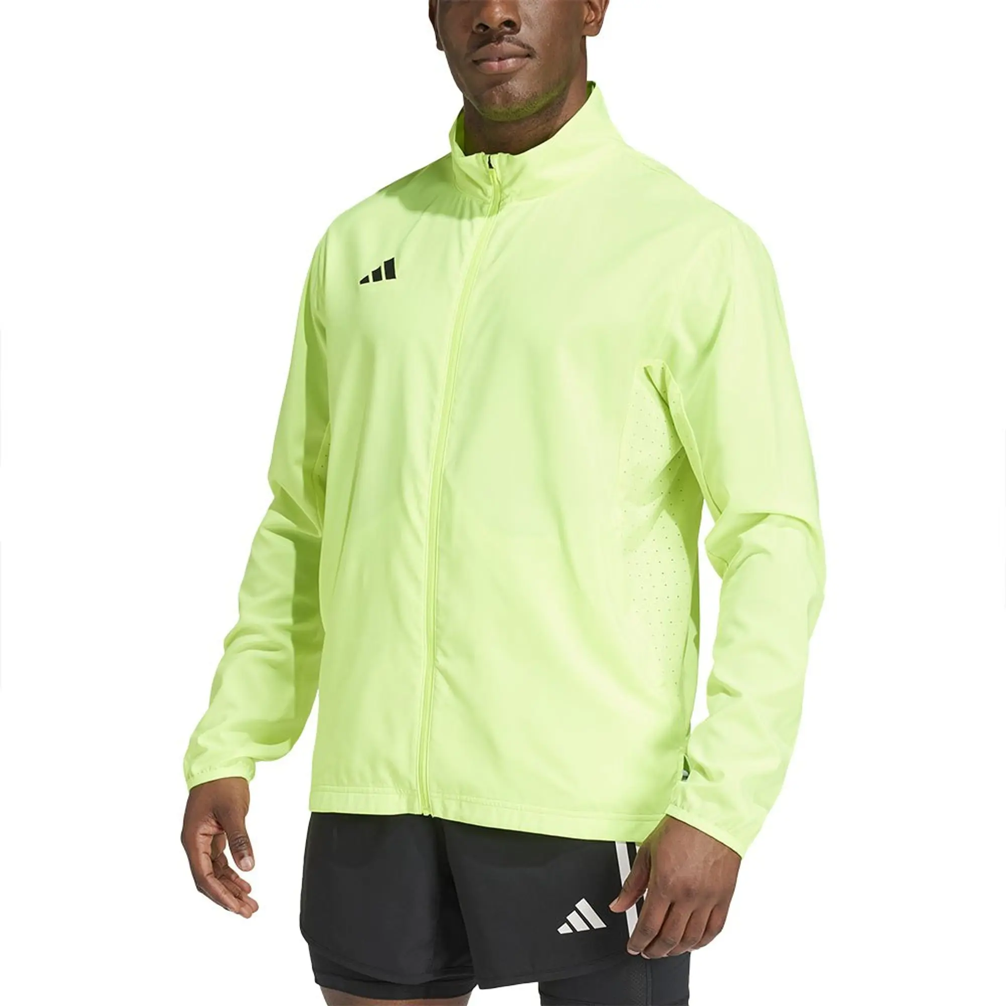 adidas Men's Adizero Essentials Running Jacket, Lucid Lemon