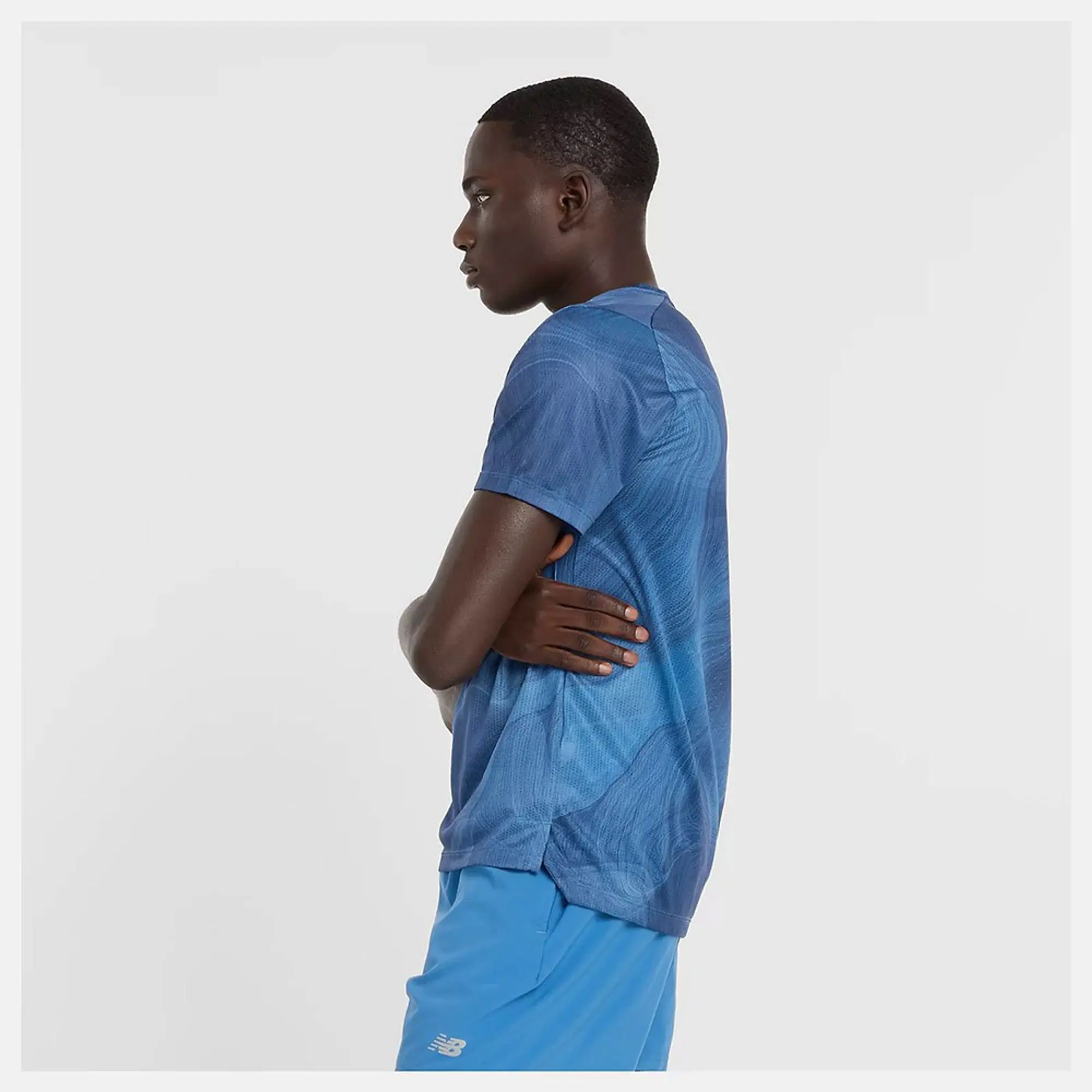 New Balance Training T-Shirt Athletics Printed - ['Blue']