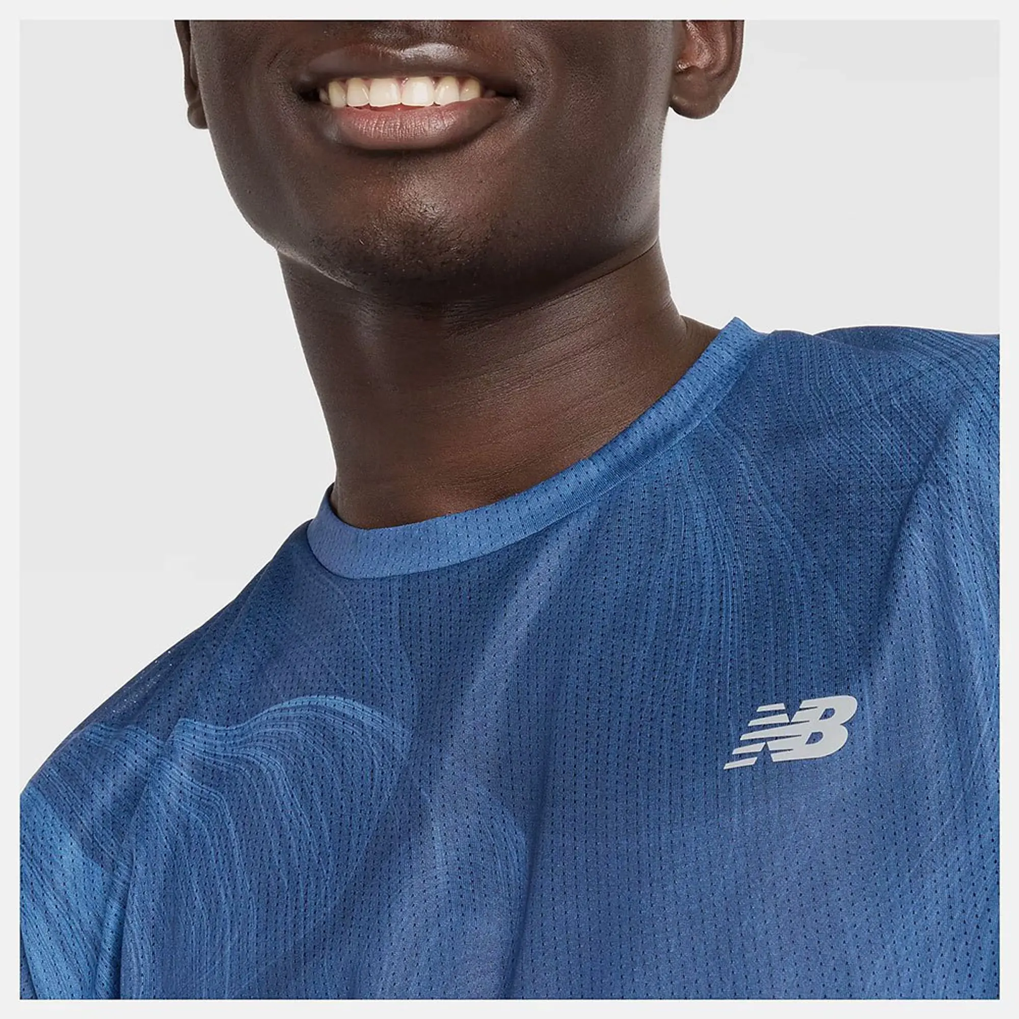 New Balance Training T-Shirt Athletics Printed - ['Blue']