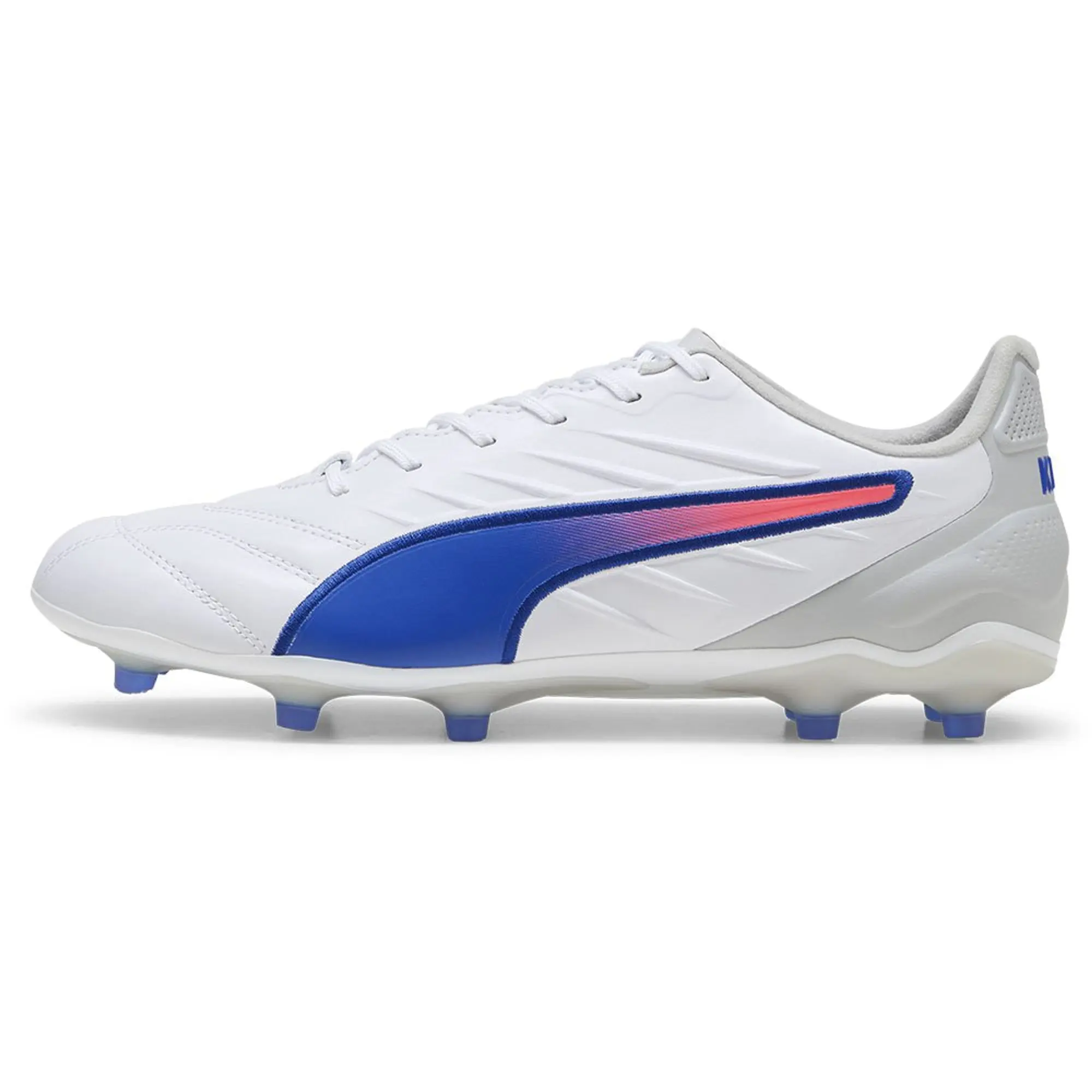 Puma KING PRO FG/AG Unisex Football Boots - White Leather