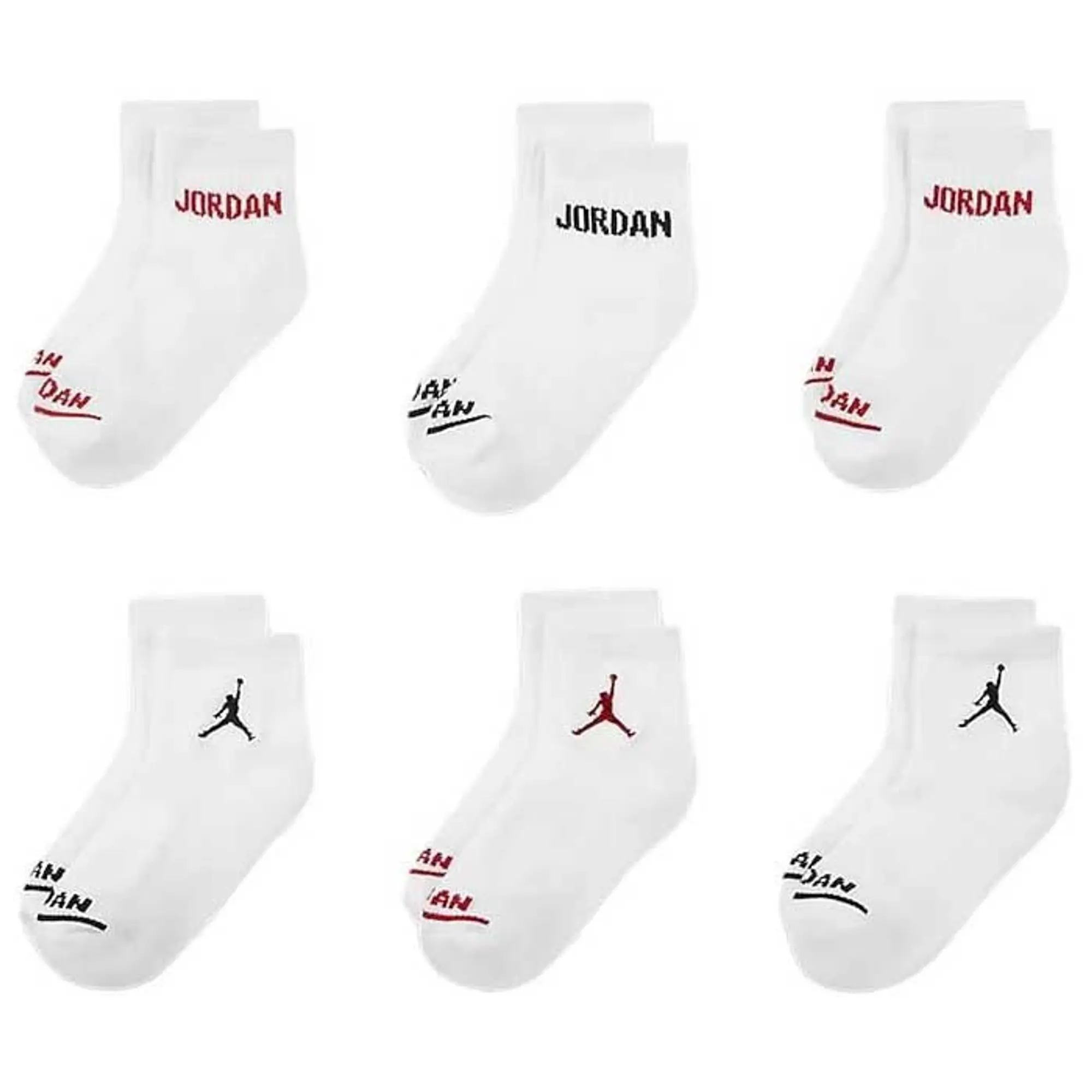 Nike Jordan Jordan Kids Ankle 6 Pack - White