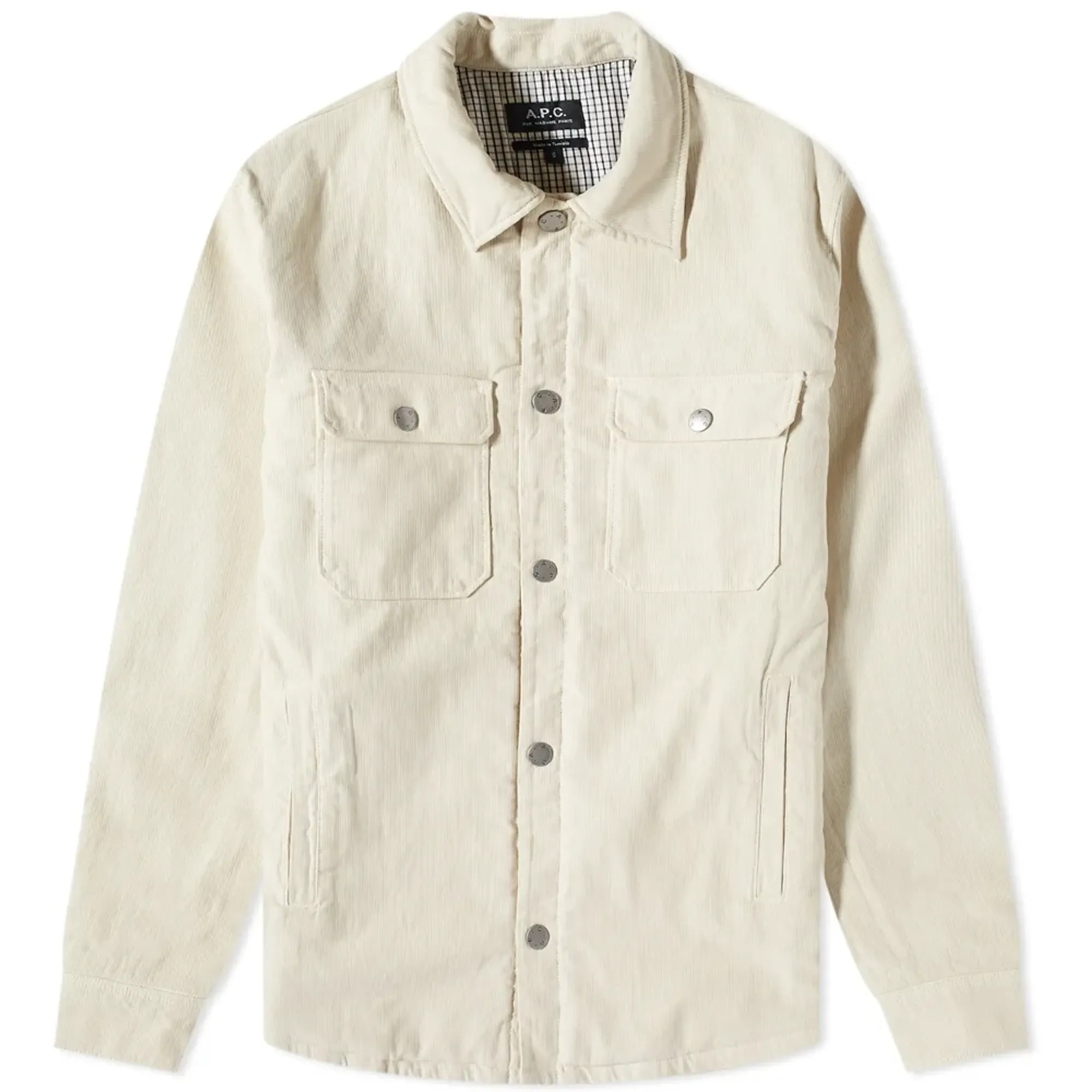 A.P.C. Men's Alex Overdyed Shirt Jacket Ecru