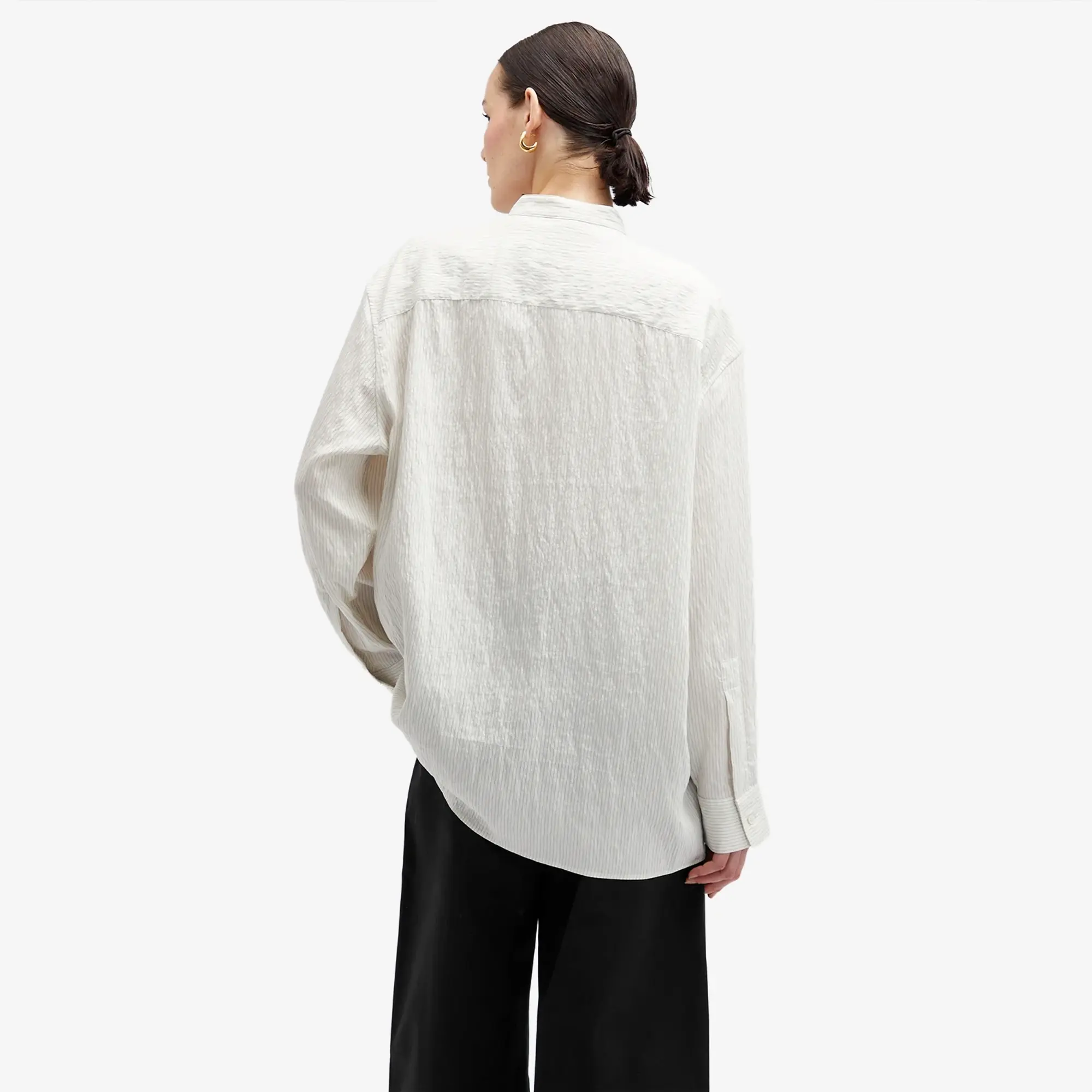 Studio Nicholson Women's Bib Front Shirt Black And White