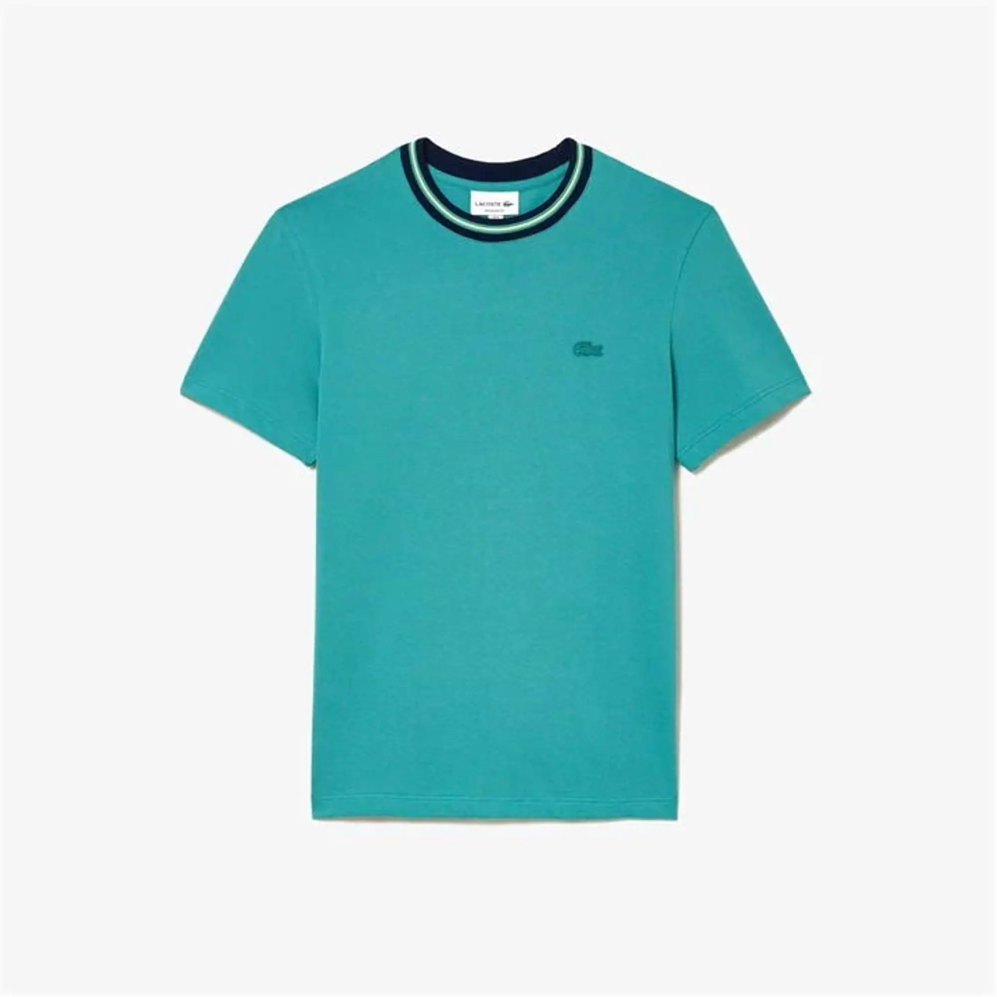 Lacoste Stripe Collar Stretch Piqu