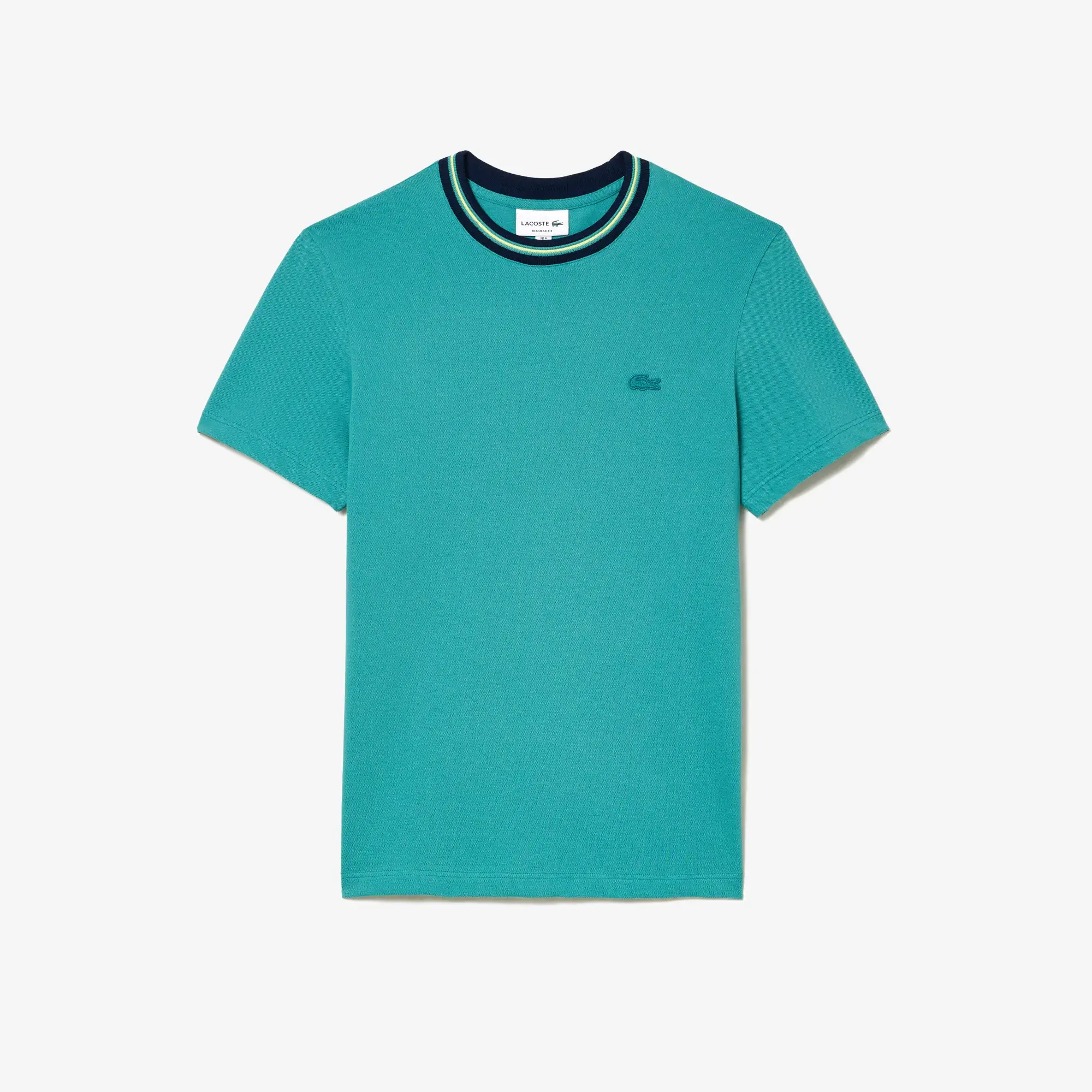 Lacoste Stripe Collar Stretch Piqu