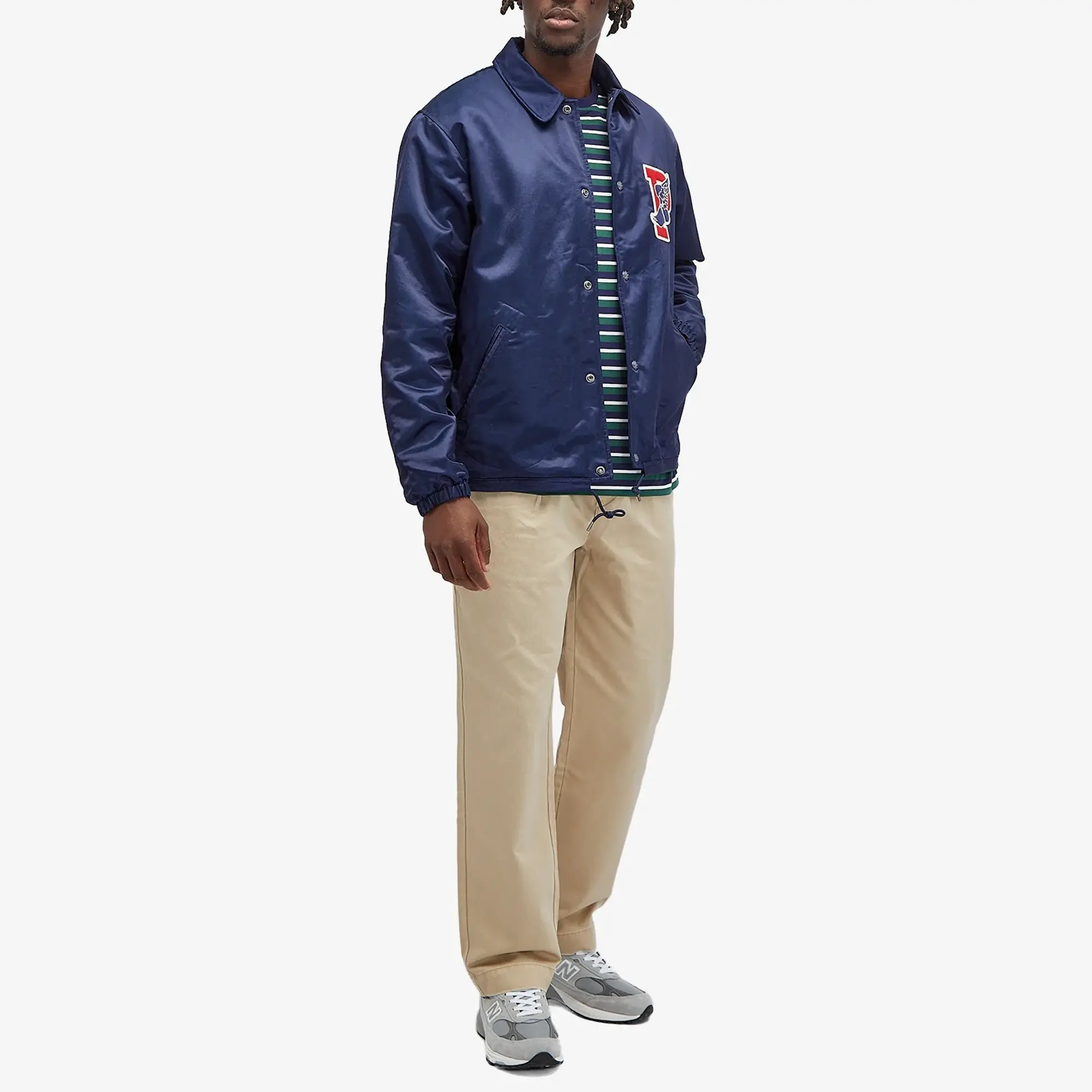 Polo Ralph Lauren Men's College Logo Coach jacket Newport Navy