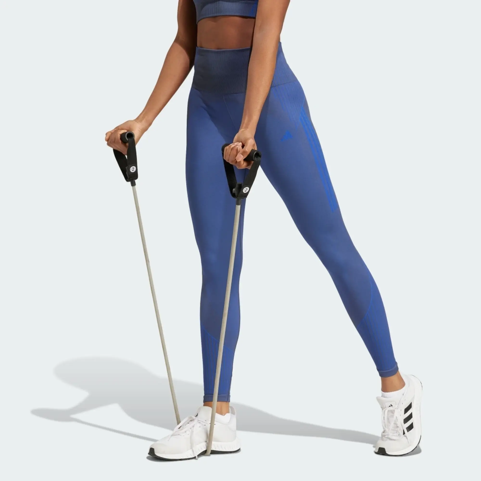 adidas Women's Seamless Sports Branded 7/8 Leggings - Shadow Navy - XS - Blue