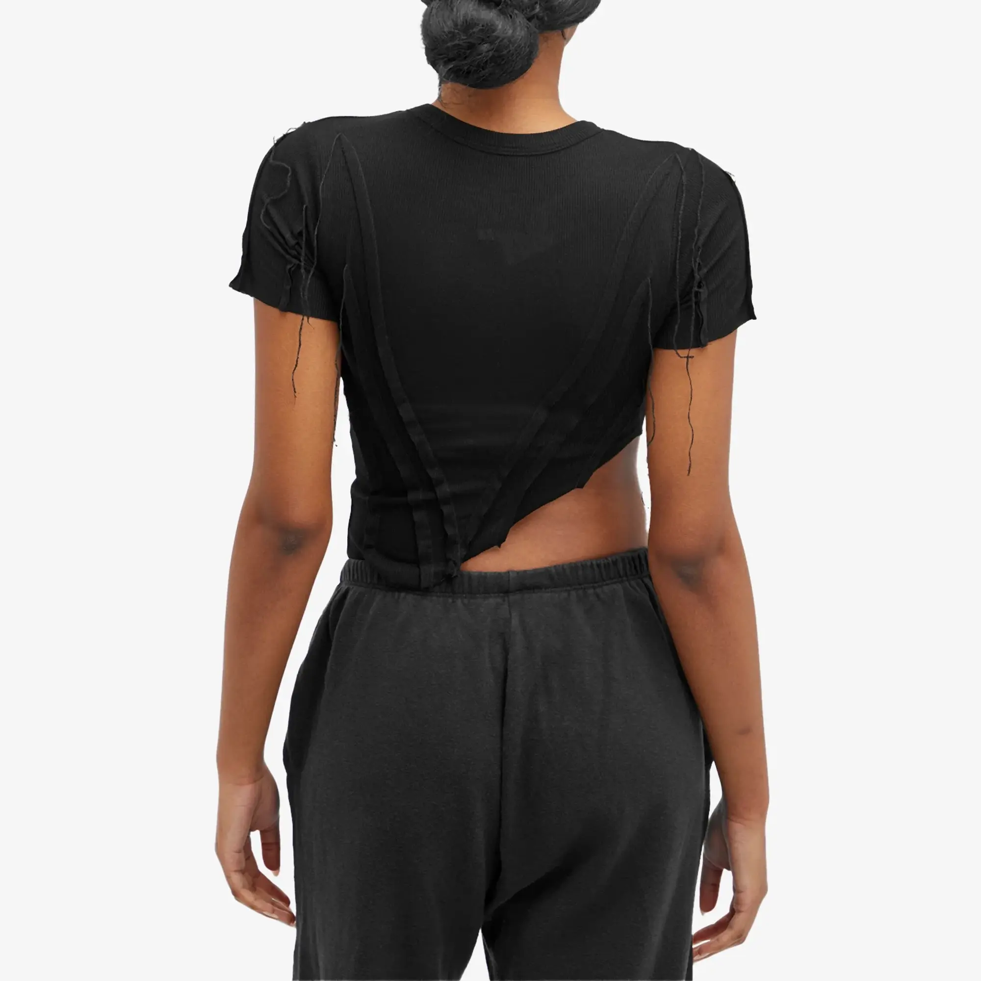 Sami Miro Vintage Women's Asymmetric T-Shirt Black