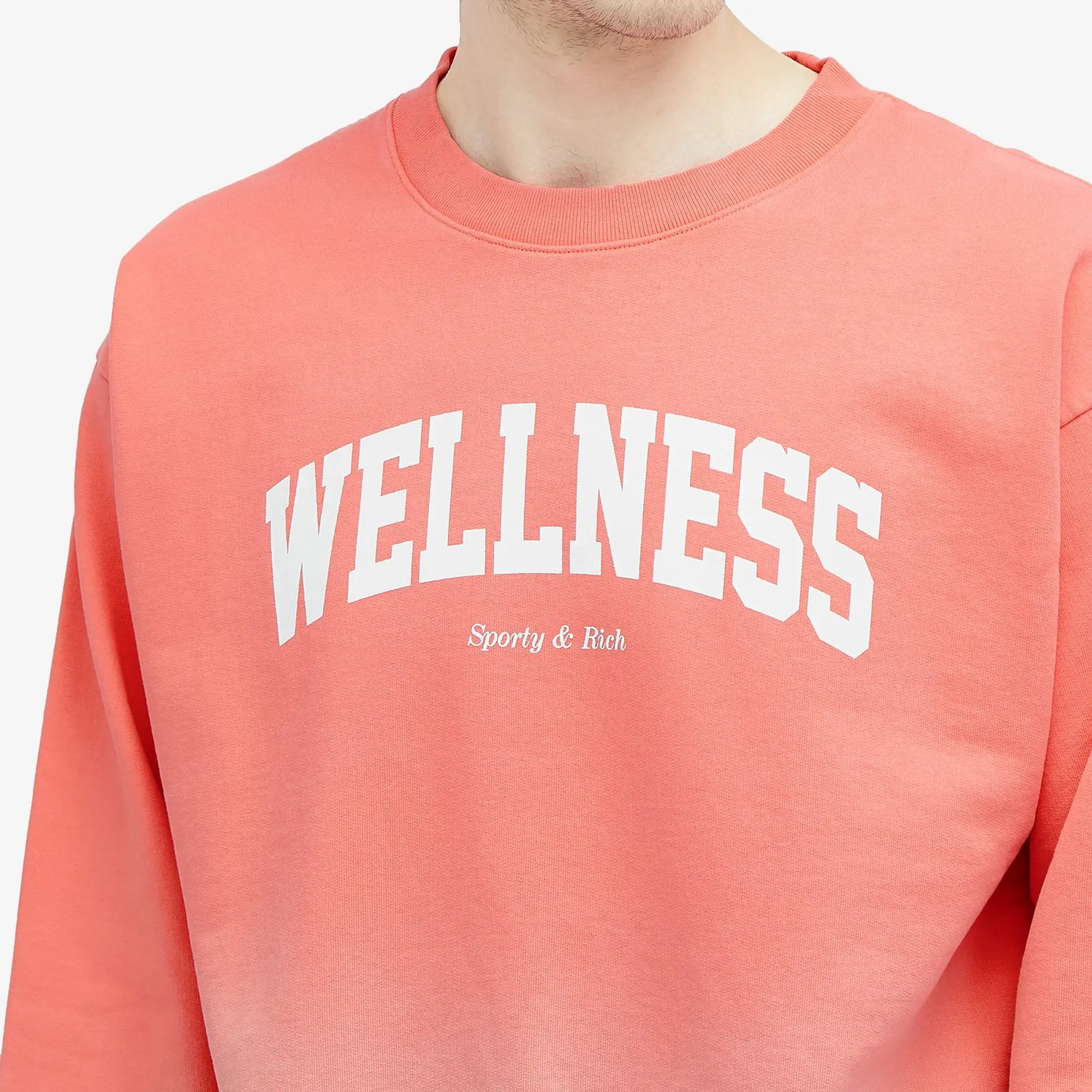 Sporty & Rich Wellness Ivy Sweatshirt Dip Dye Pink