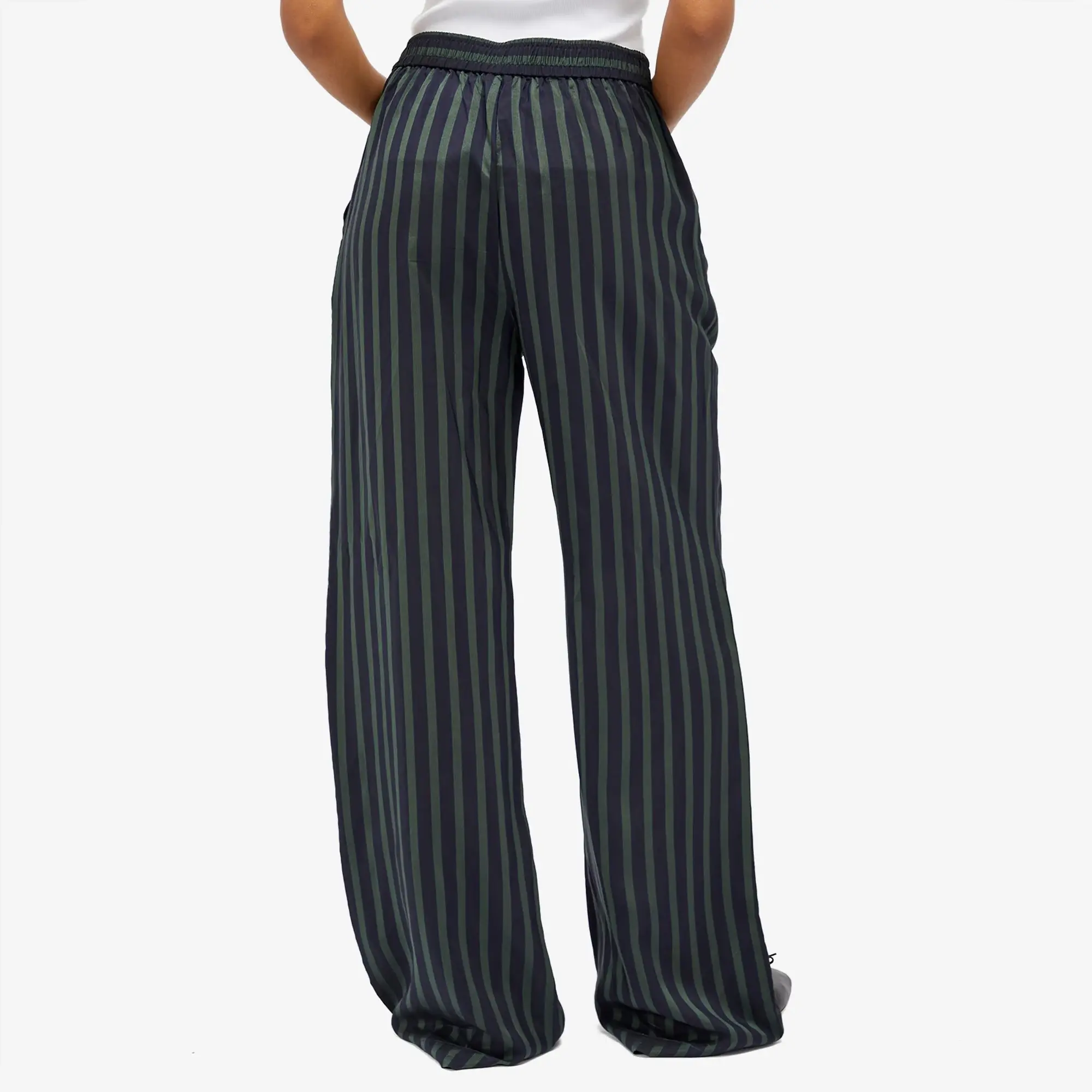 Closed Women's Straight Leg Pinstripe Trousers Blue