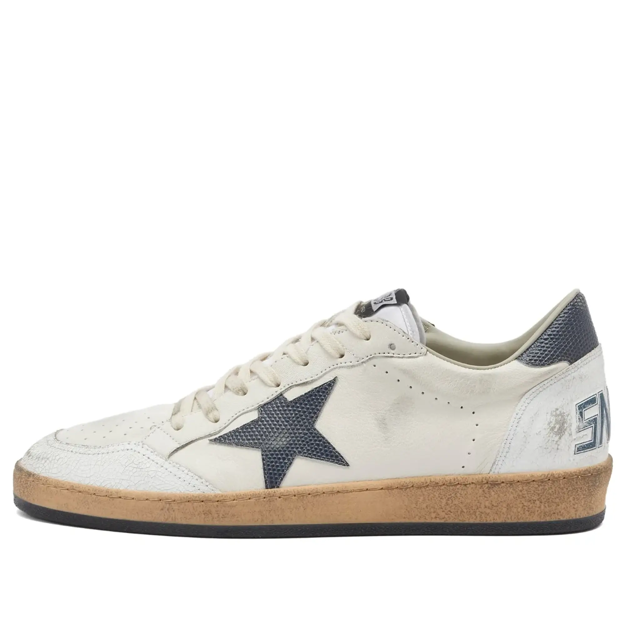 Golden Goose Men's Ball Star Leather Sneaker White/Dusty Blue
