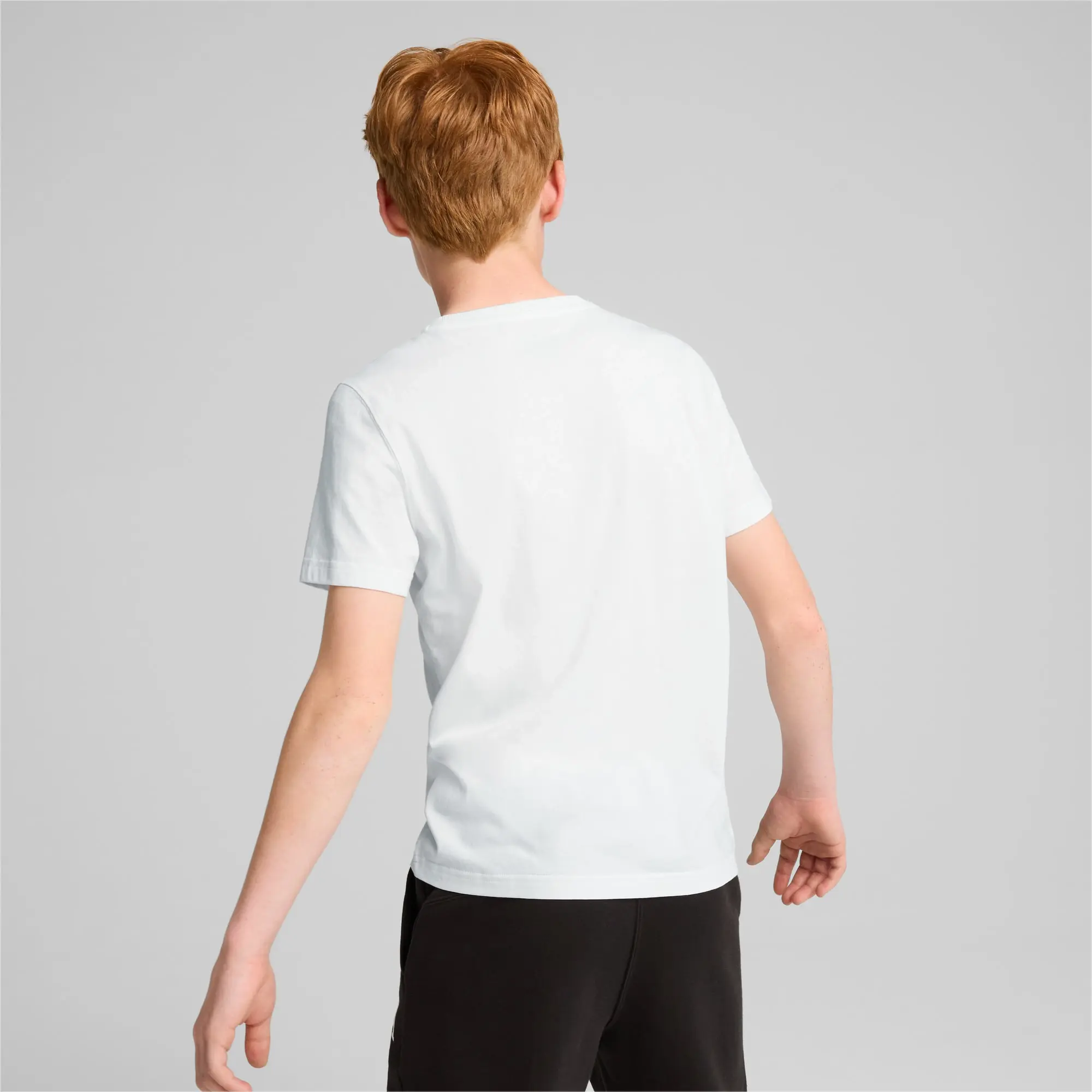 Puma Squad Big Graphic Tee B T-Shirt Unisex Kids - White