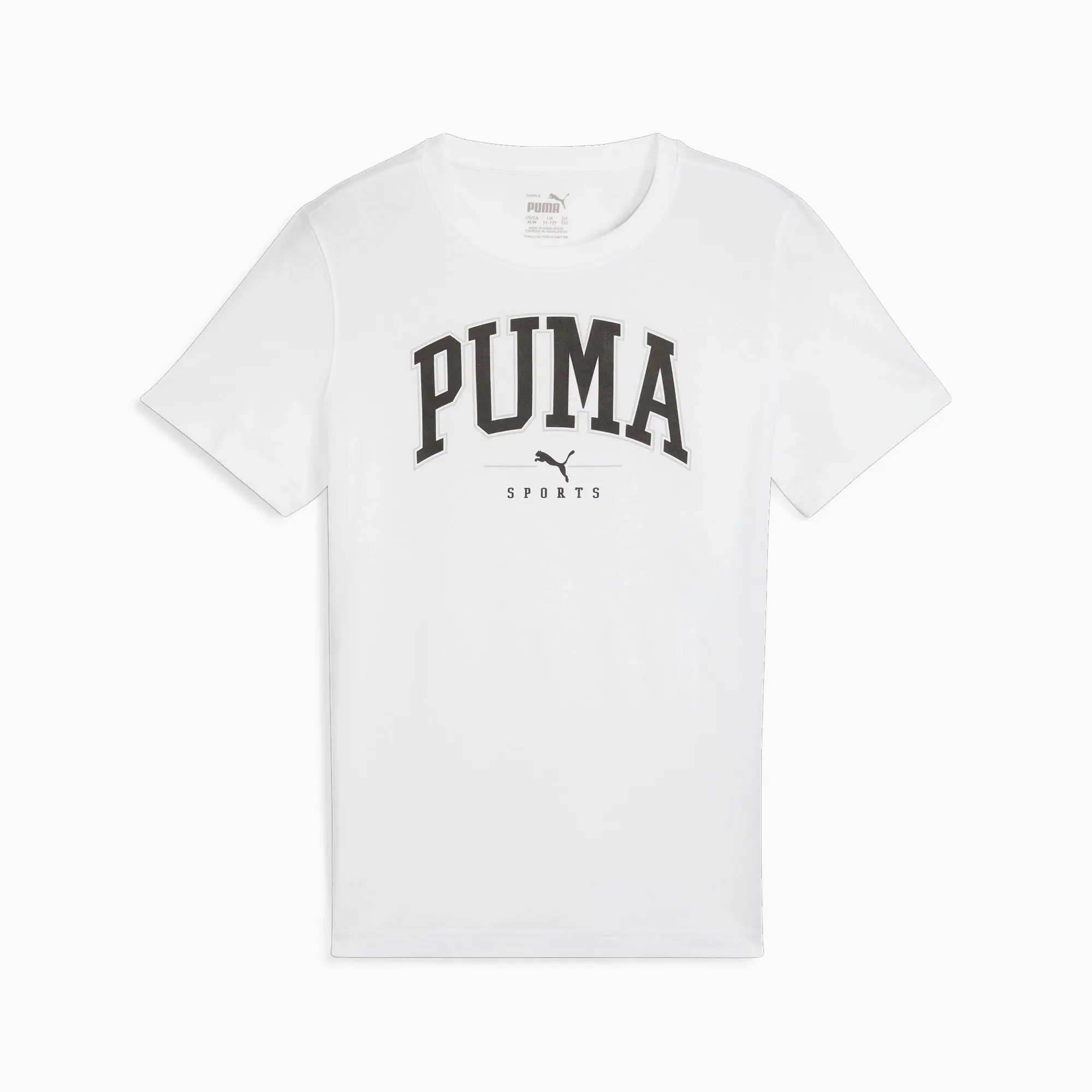 Puma Squad Big Graphic Tee B T-Shirt Unisex Kids - White