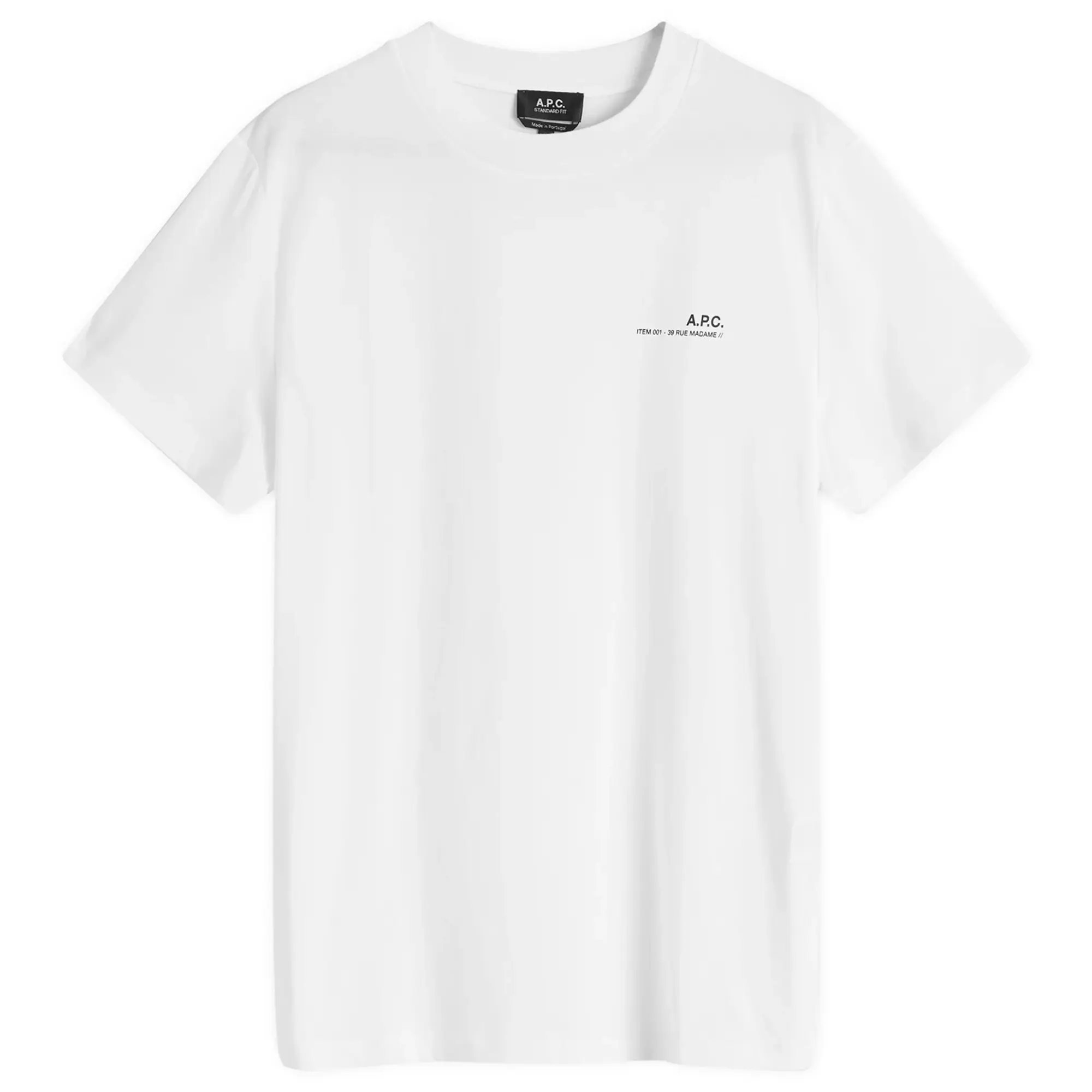 A.P.C. Men's Item Logo T-Shirt White/Black