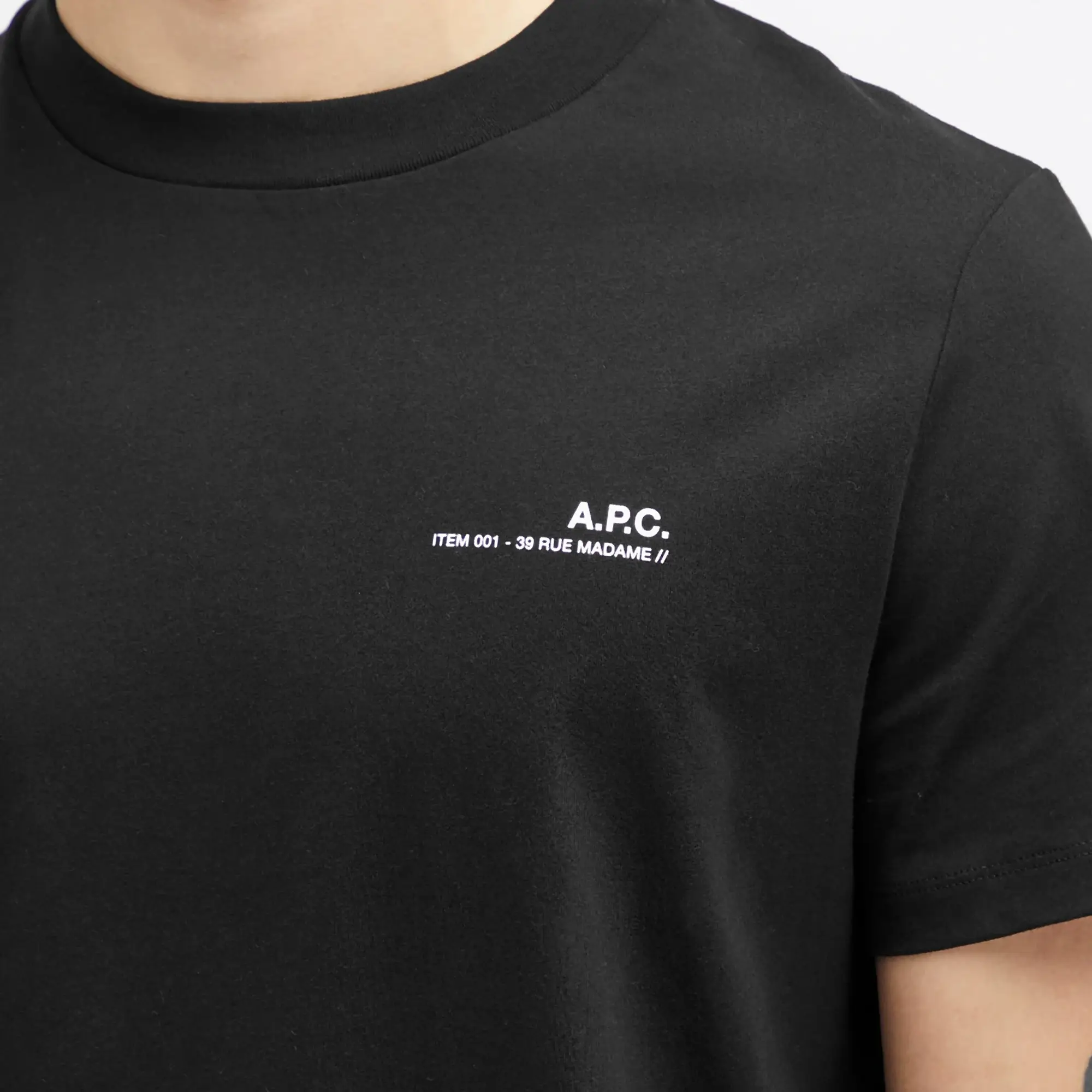 A.P.C. Men's Item Logo T-Shirt Black/White