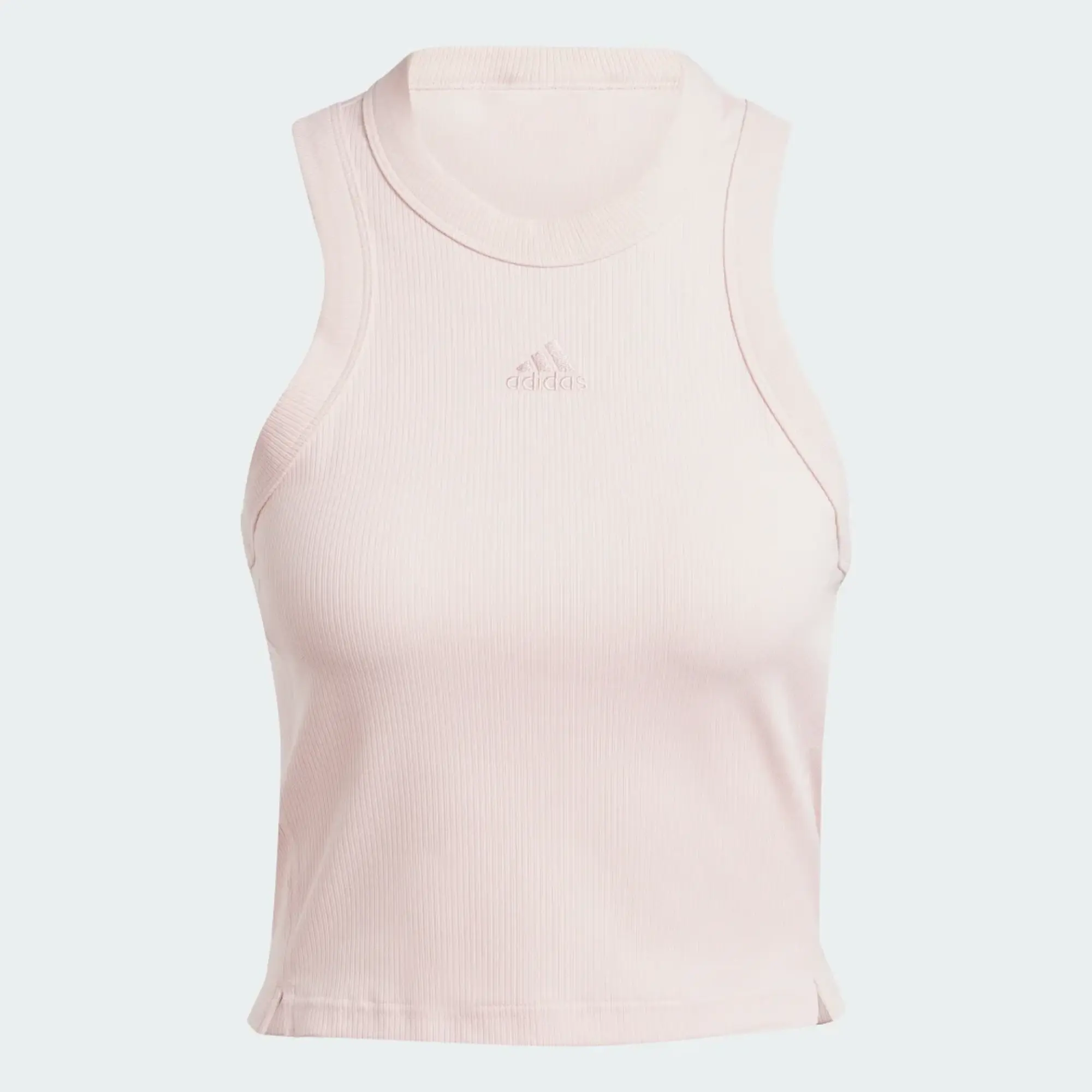 adidas Lounge Ribbed Crop Tank Top