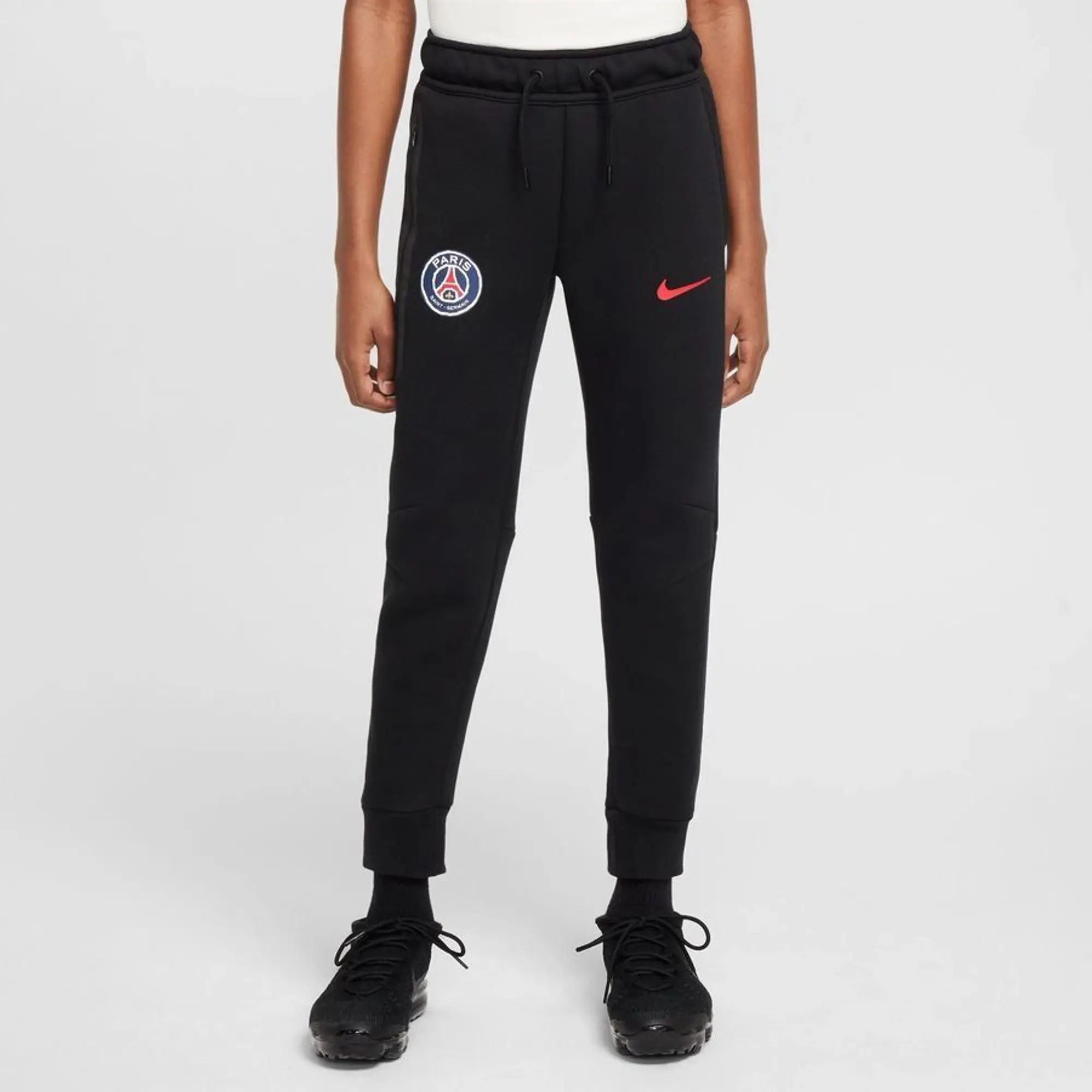 Nike Paris Saint Germain Sweatpants Nsw Tech Fleece - Black/University Red Kids - ['Black']