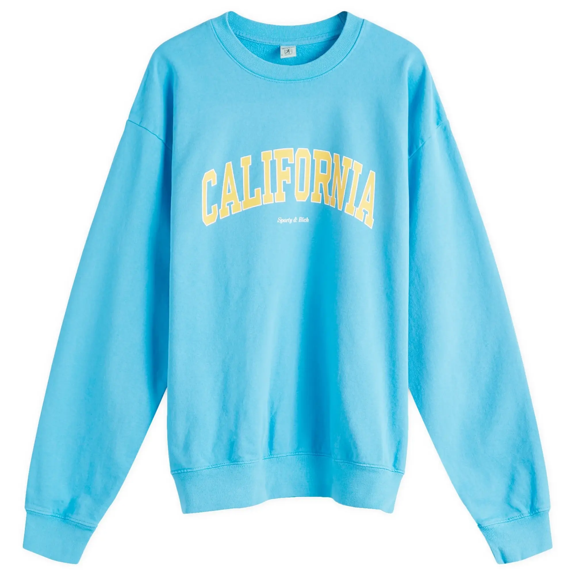 Sporty & Rich California Sweatshirt Malibu Blue/Gold/White