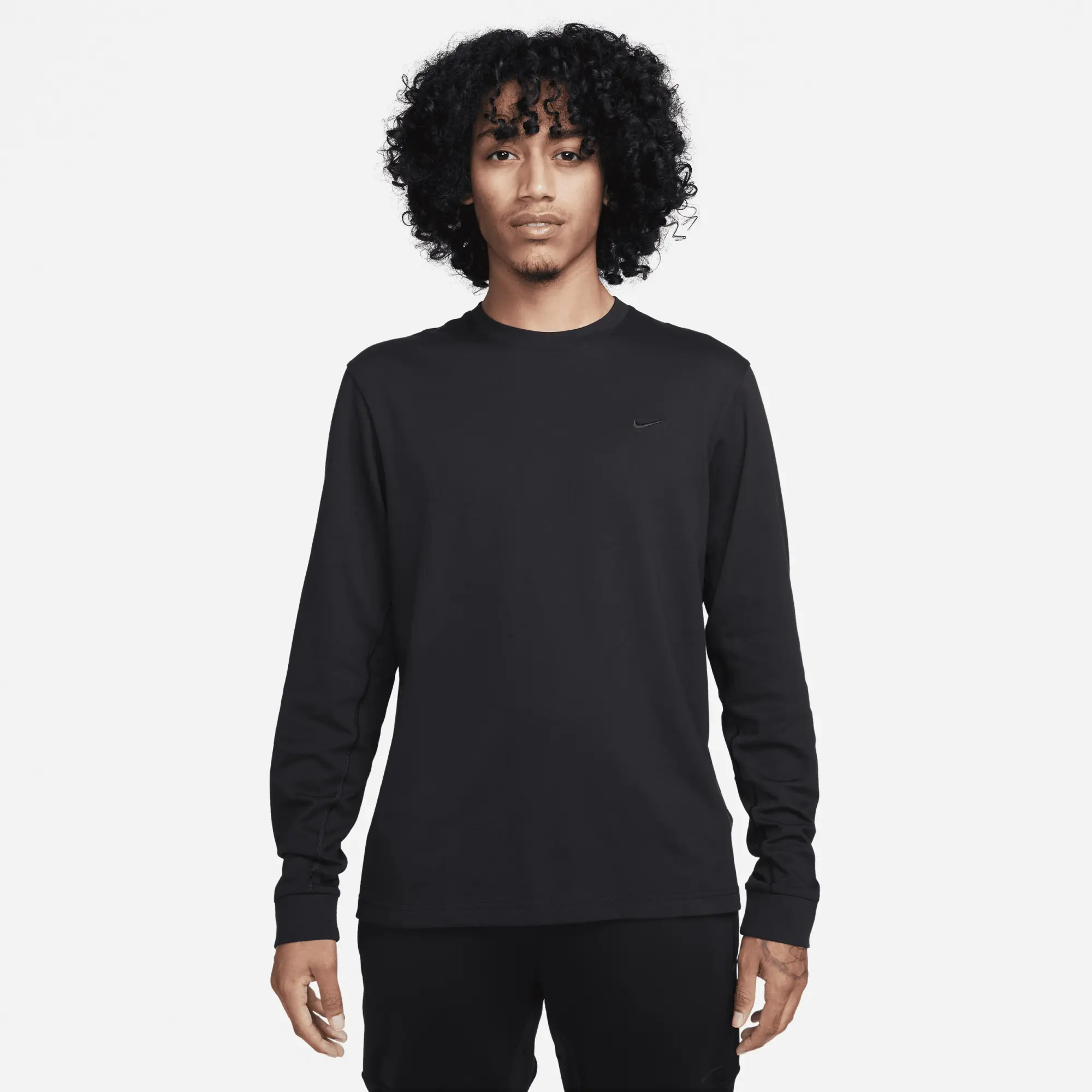 Nike Primary Men's Dri-FIT Long-Sleeve Versatile Top - Black