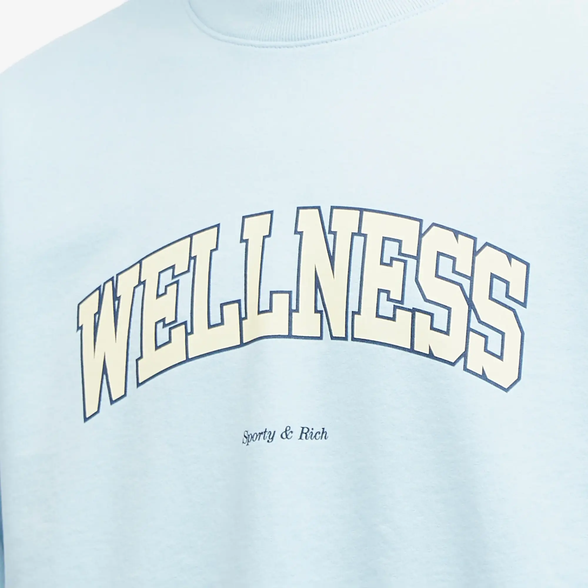 Sporty & Rich Wellness Ivy Crewneck China Men Sweatshirts Blue