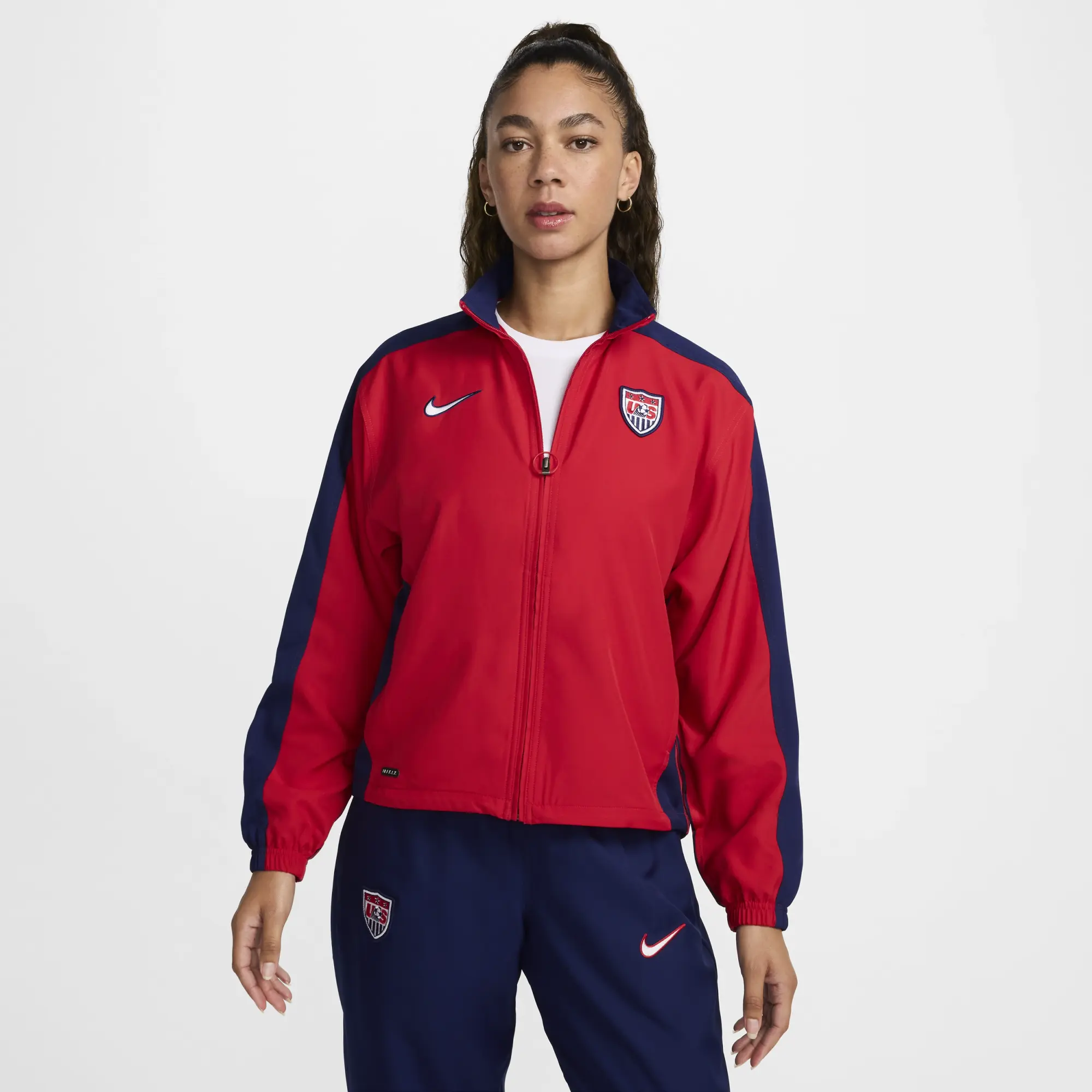 USWNT 1999 Reissue Women's Nike Football Replica Tracksuit Jacket - Red - Polyester