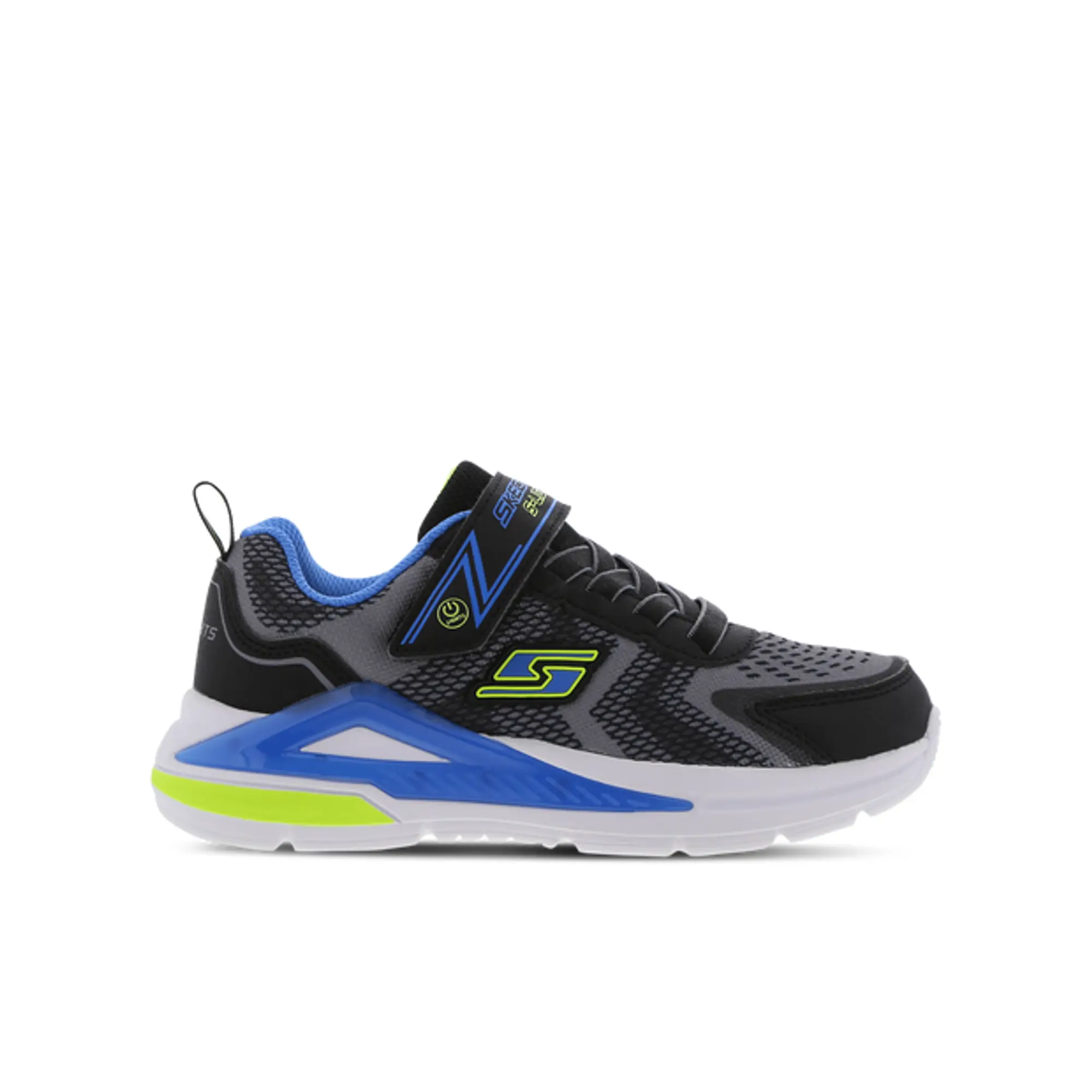 Skechers Boy's S Lights: Tri-Namics Sneaker in Navy Blue/Lime