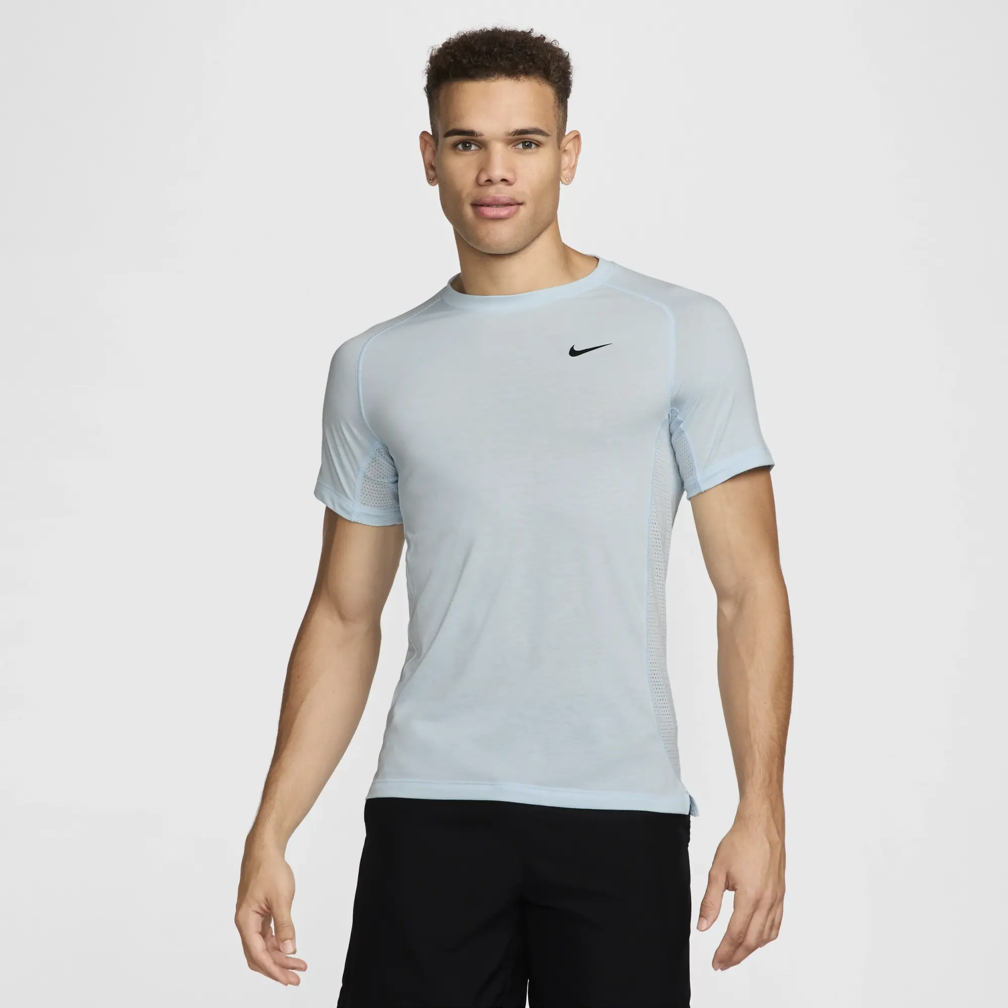 Nike Flex Rep Men's Dri-FIT Short-Sleeve Fitness Top - Blue - Polyester/Cotton