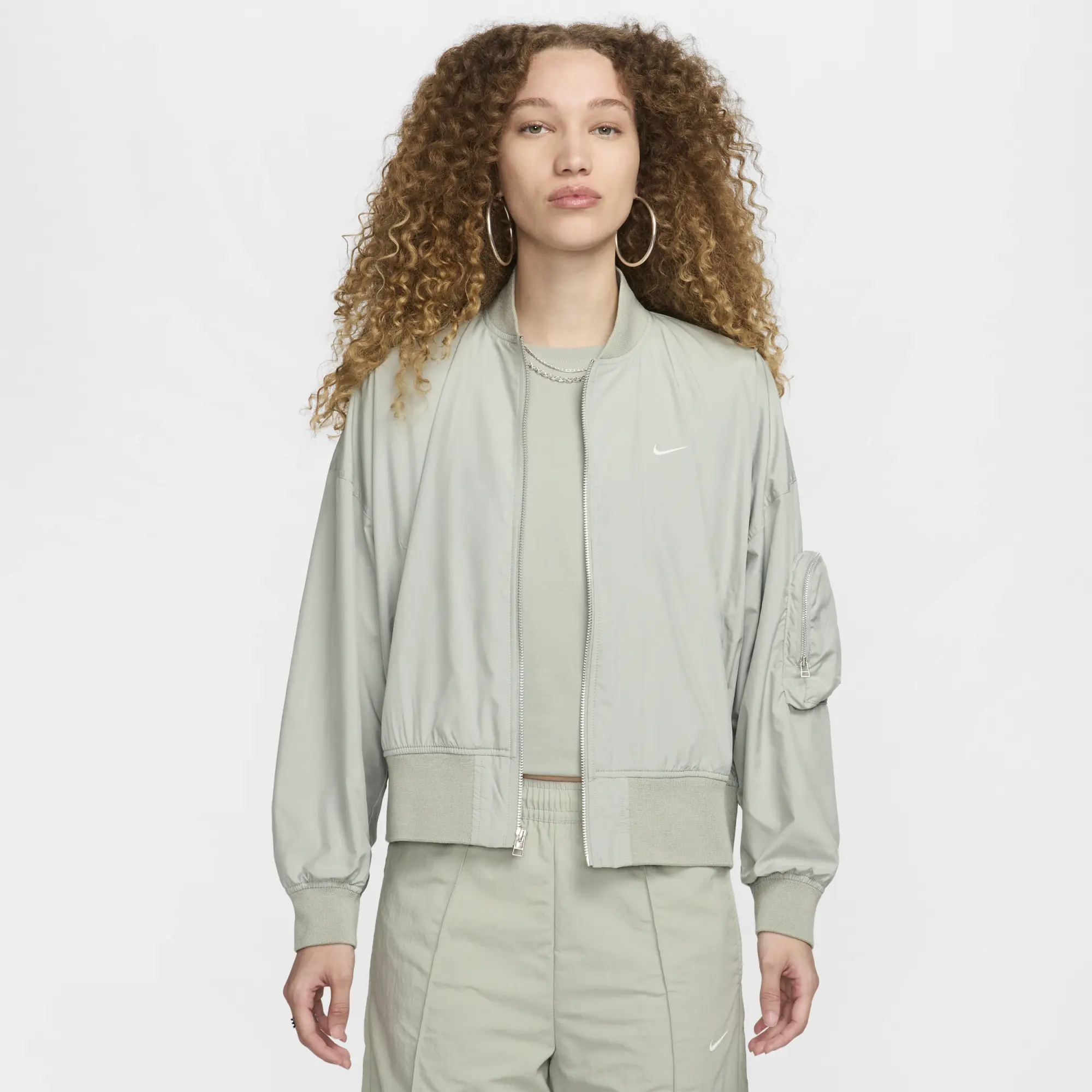 Chelsea Nike Essential Oversized Bomber - Sage - Womens