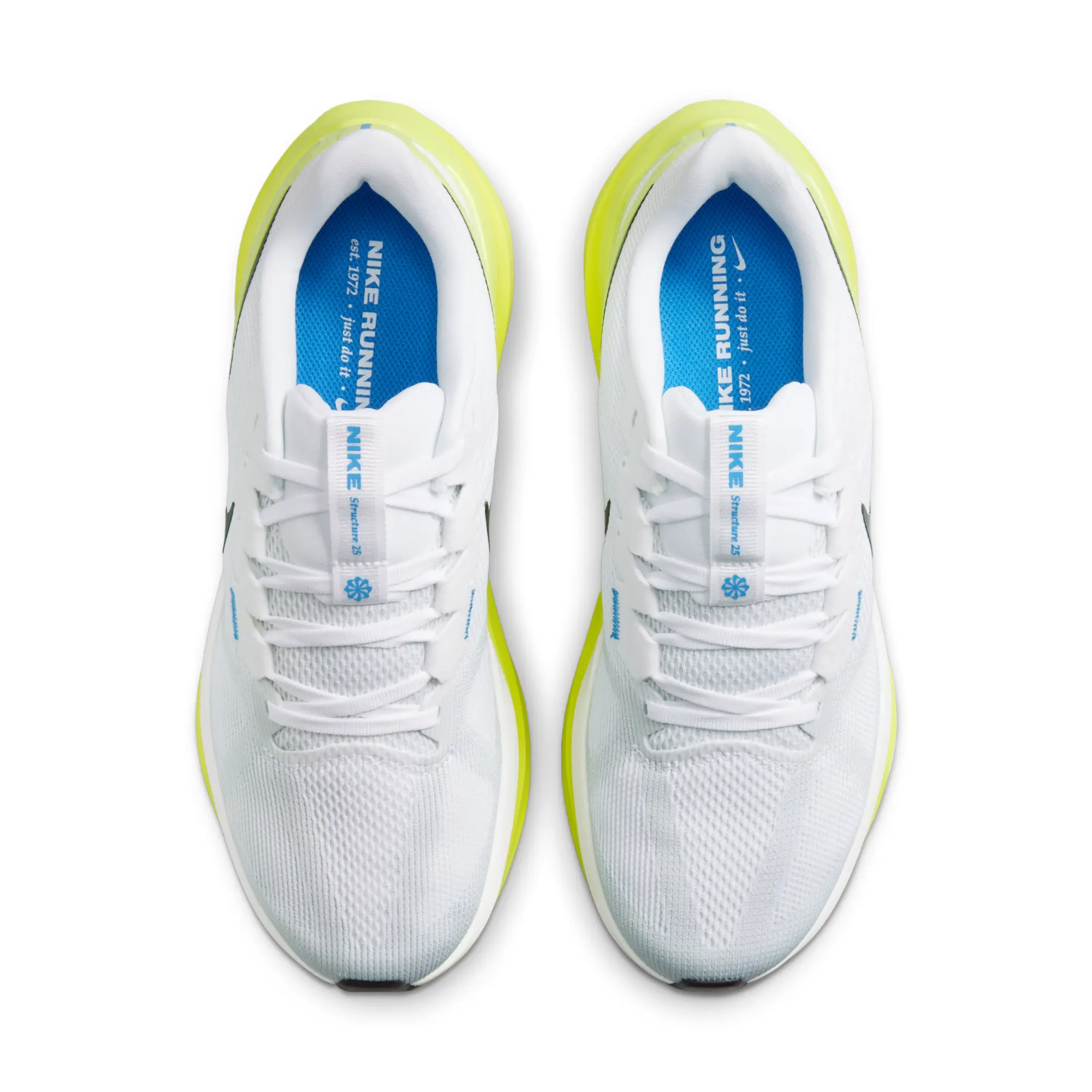 Nike Structure 25 Stability Running Shoe Men - White, Neon Yellow