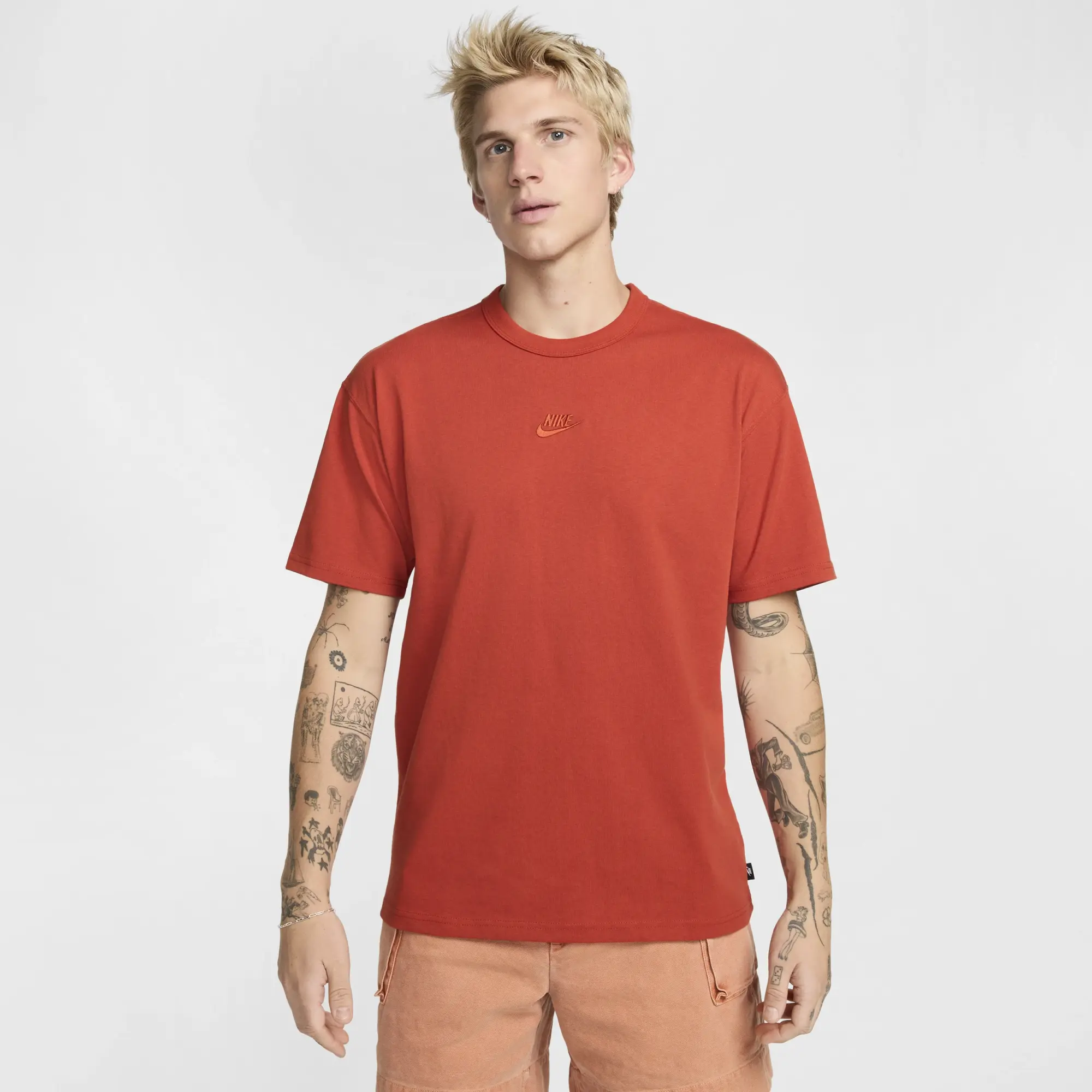 Nike Sportswear Premium Essentials Men's T-Shirt - Red - Cotton