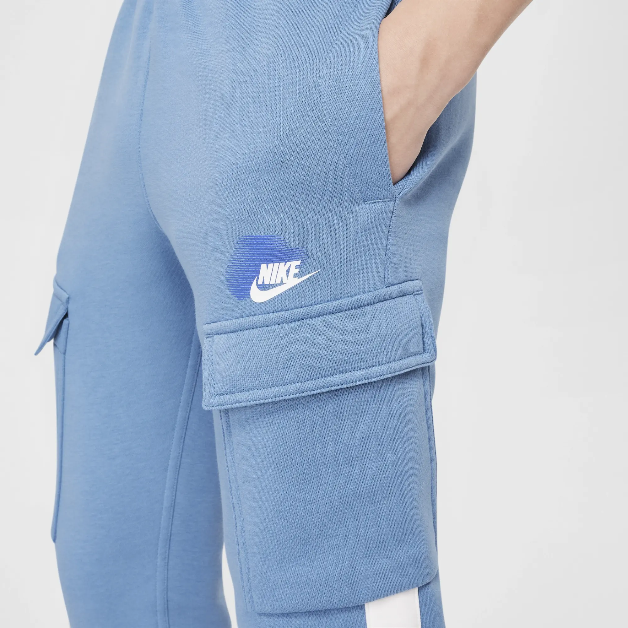 Nike Junior Standard Issue Fleece Cargo Pant - Blue - Size M/B - Blue