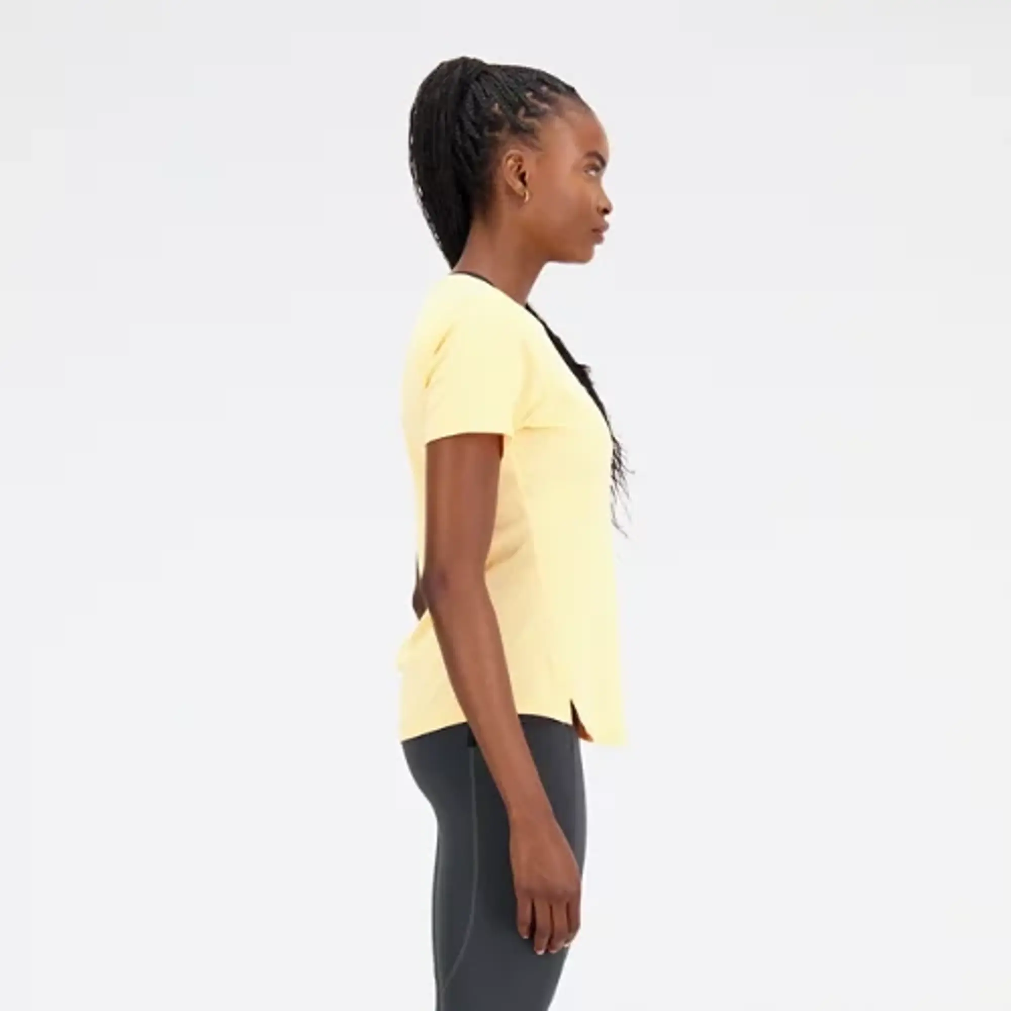 New Balance Women's Impact Run AT N-Vent Tee in Orange Poly Knit