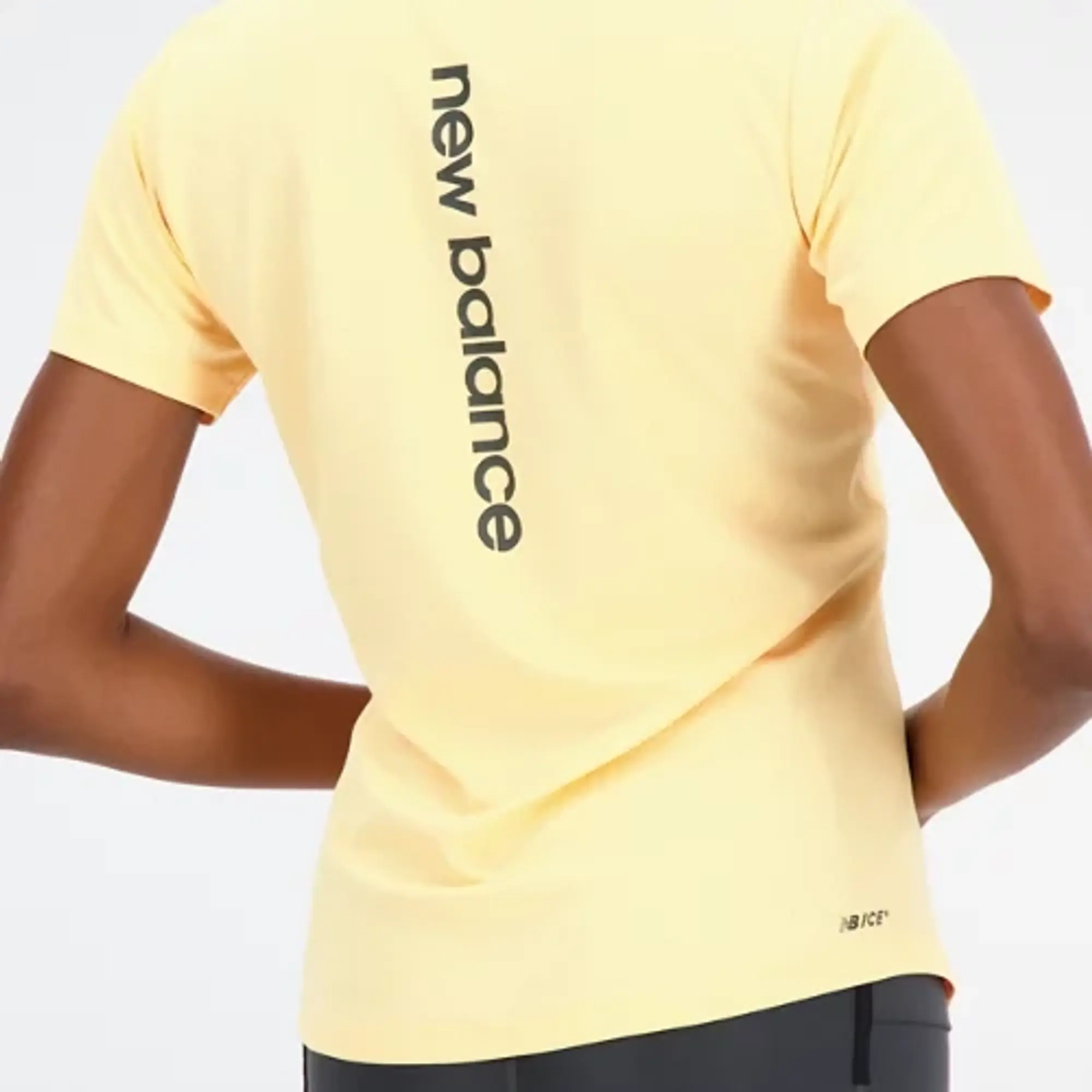 New Balance Women's Impact Run AT N-Vent Tee in Orange Poly Knit