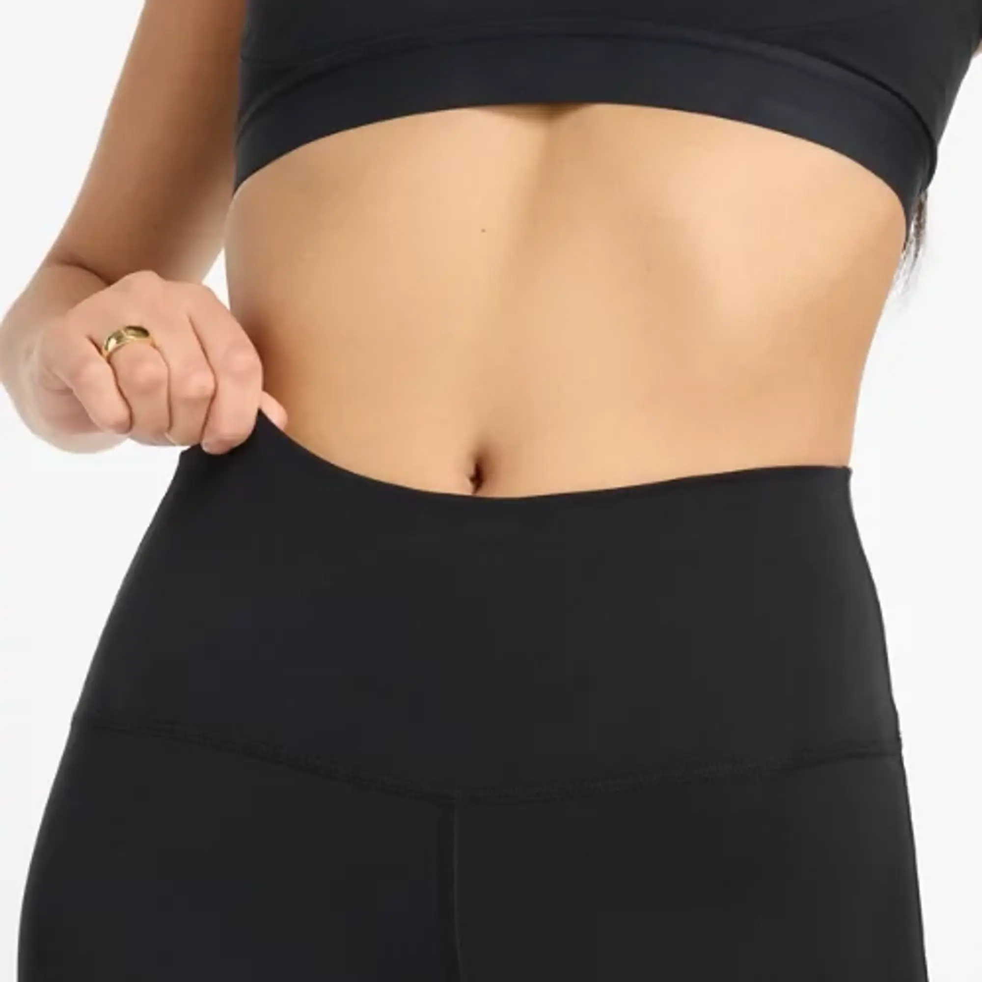 New Balance Women's NB Harmony Flare Pant in Black Poly Knit