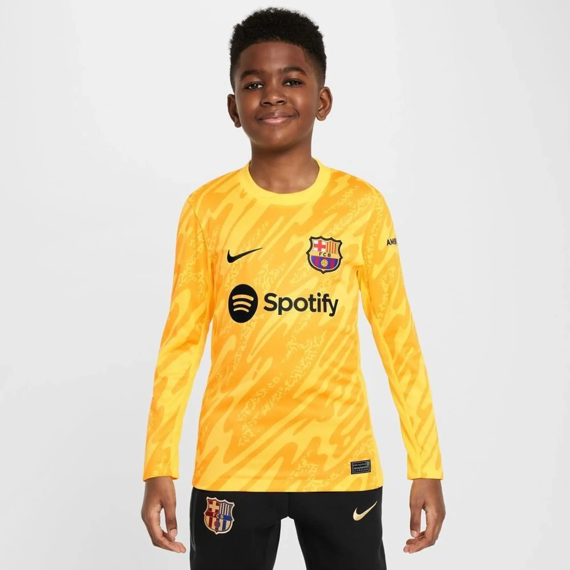 Barcelona Nike Goalkeeper Change Stadium Long Sleeve Shirt 2024-25 - Kids