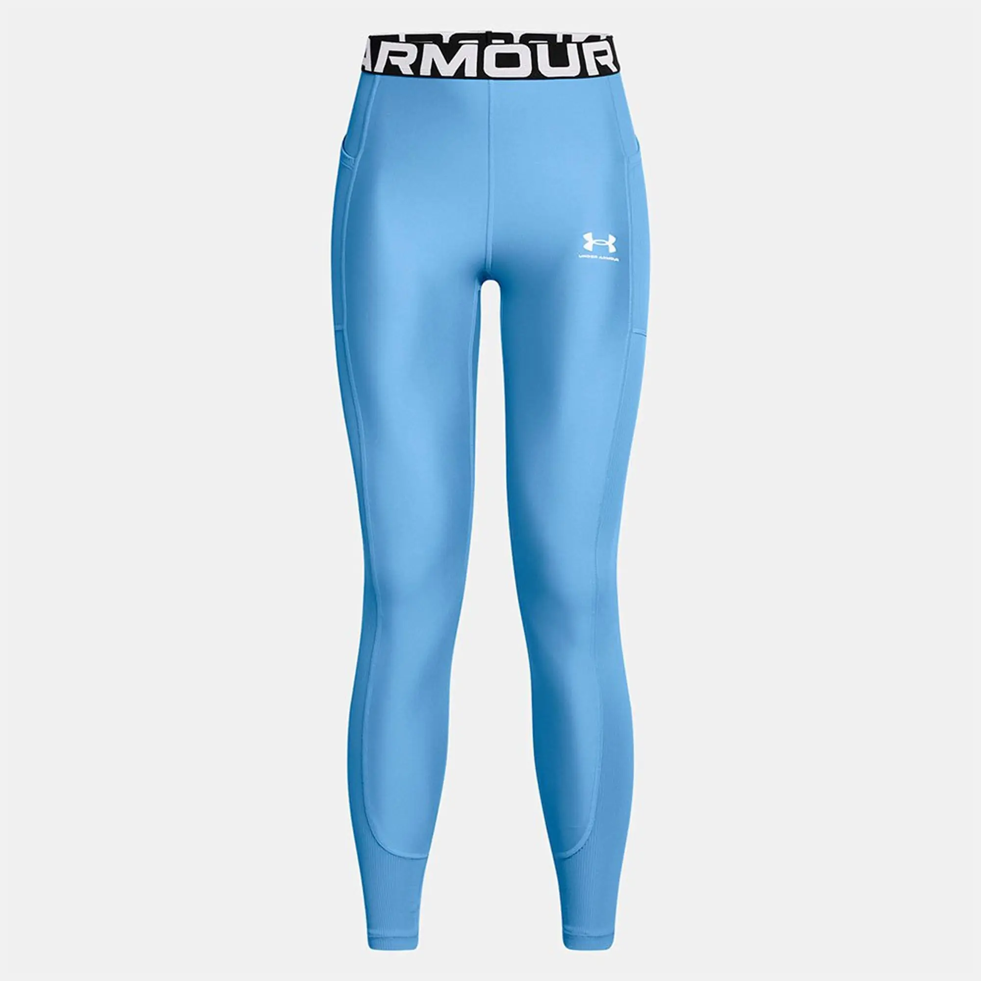Under Armour Women's HeatGear® Rib Leggings Horizon Blue / White XXL