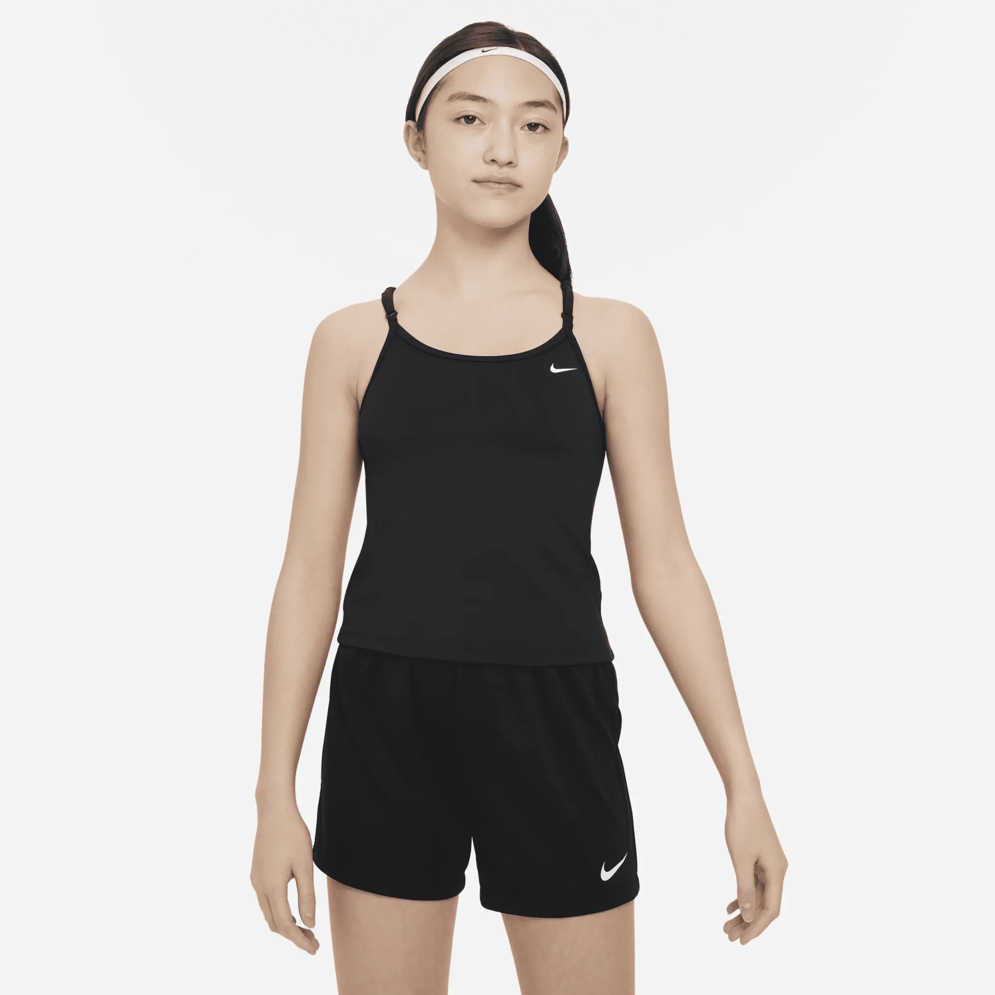 Nike Dri-Fit Big Kids Tank Sports Bras Girls - Black