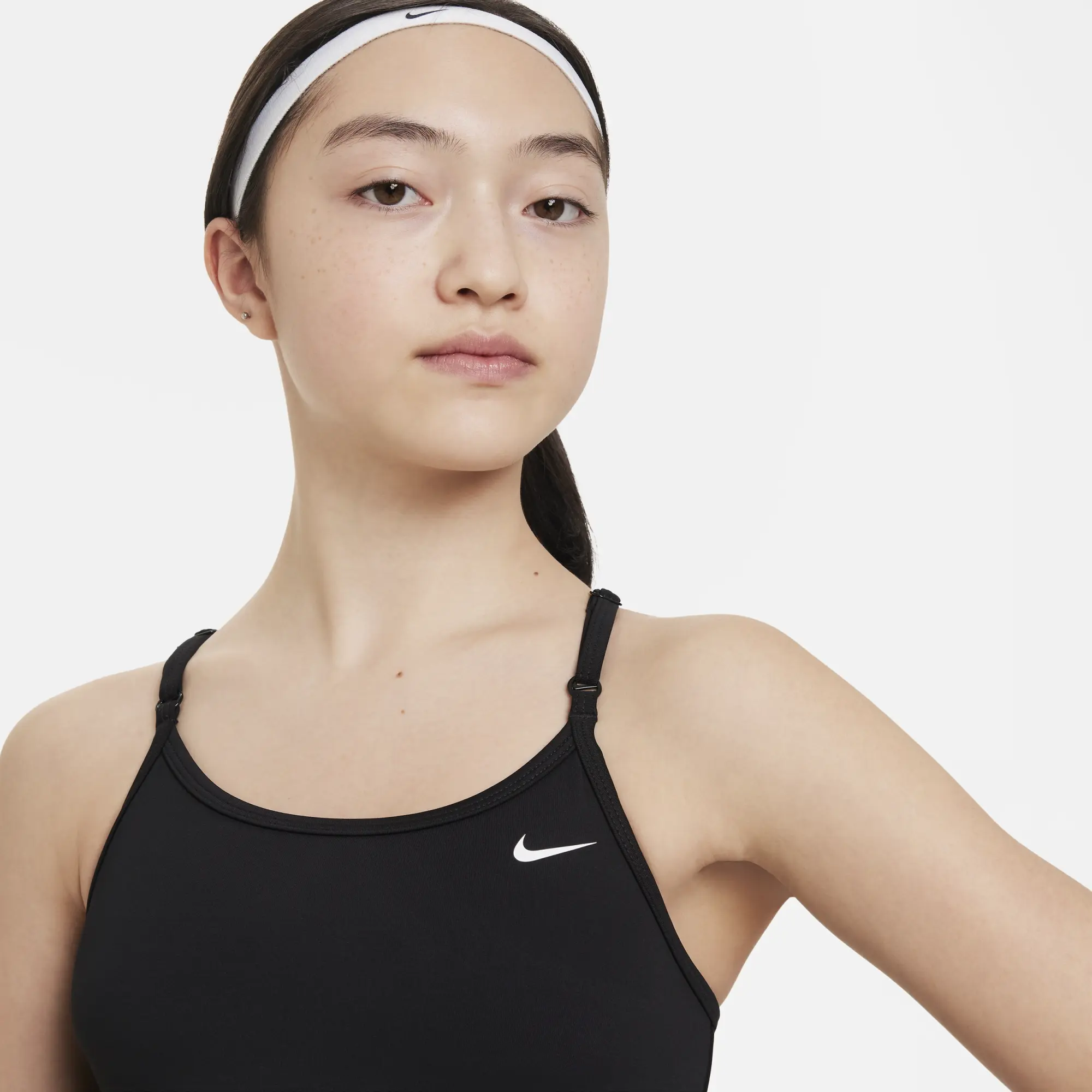 Nike Dri-Fit Big Kids Tank Sports Bras Girls - Black