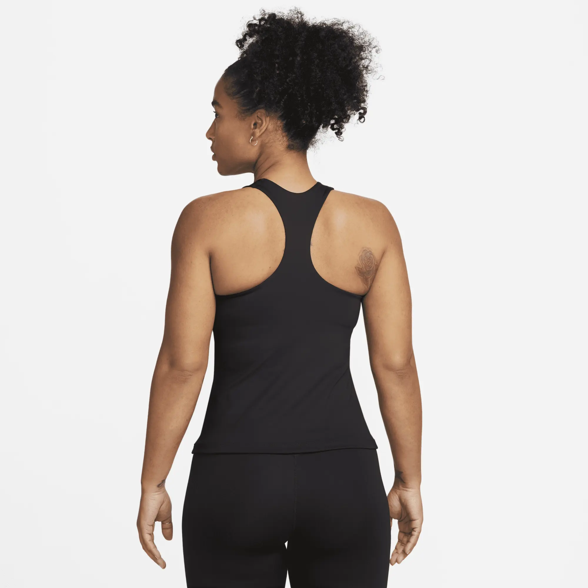Nike Swoosh Women's Medium-support Padded Sports Bra Tank Top - Black - Recycled Polyester Minimum