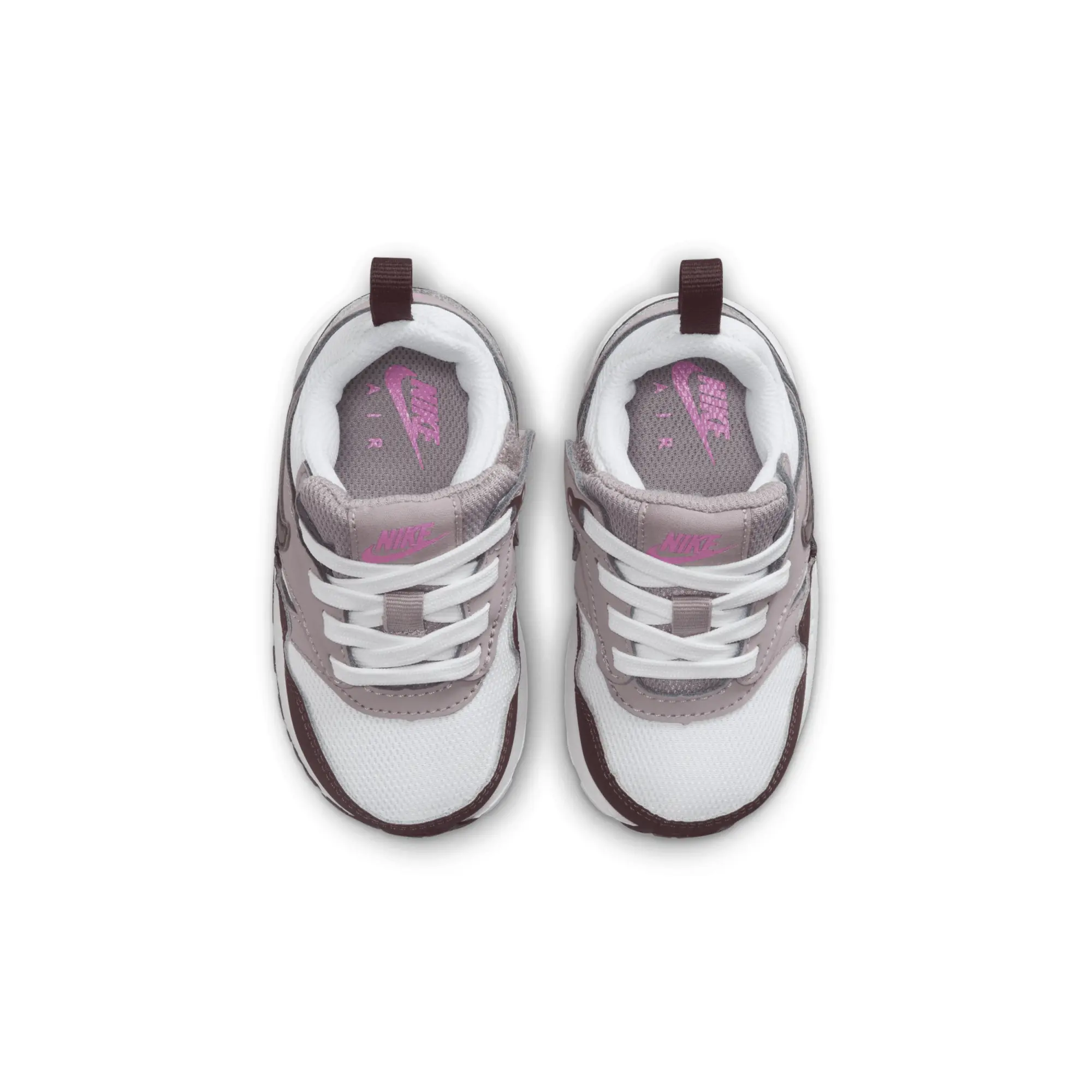 Nike white & burgundy air max 1 easyon Girls Toddler trainers