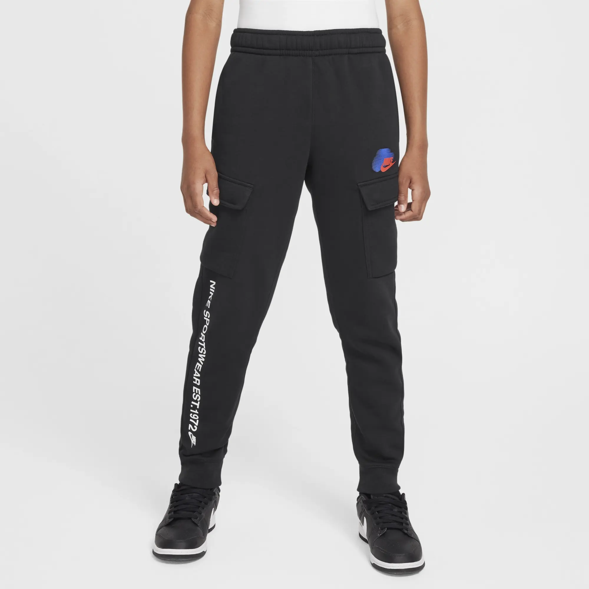 Nike Junior Standard Issue Fleece Cargo Pant - Black - Size S/B - Black