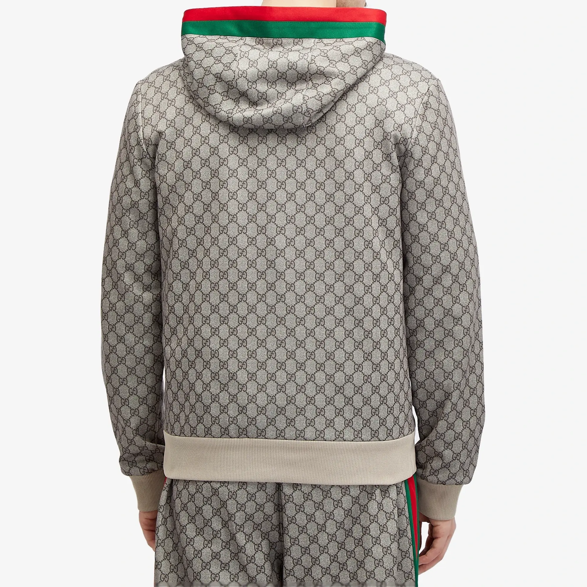 Gucci Men's GG Monogram GRG Zip Hoodie Beige