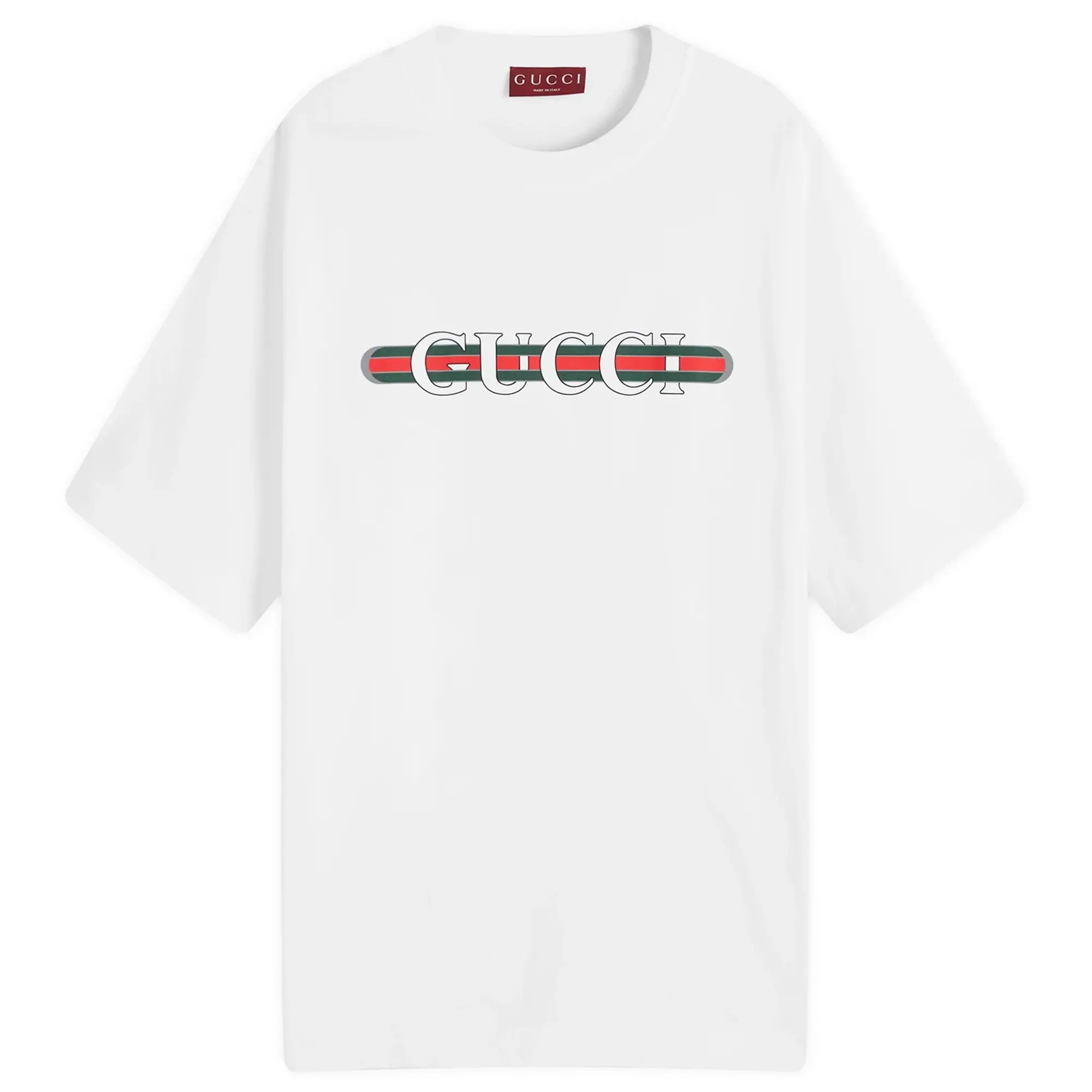 Gucci Men's Web Logo T-Shirt White