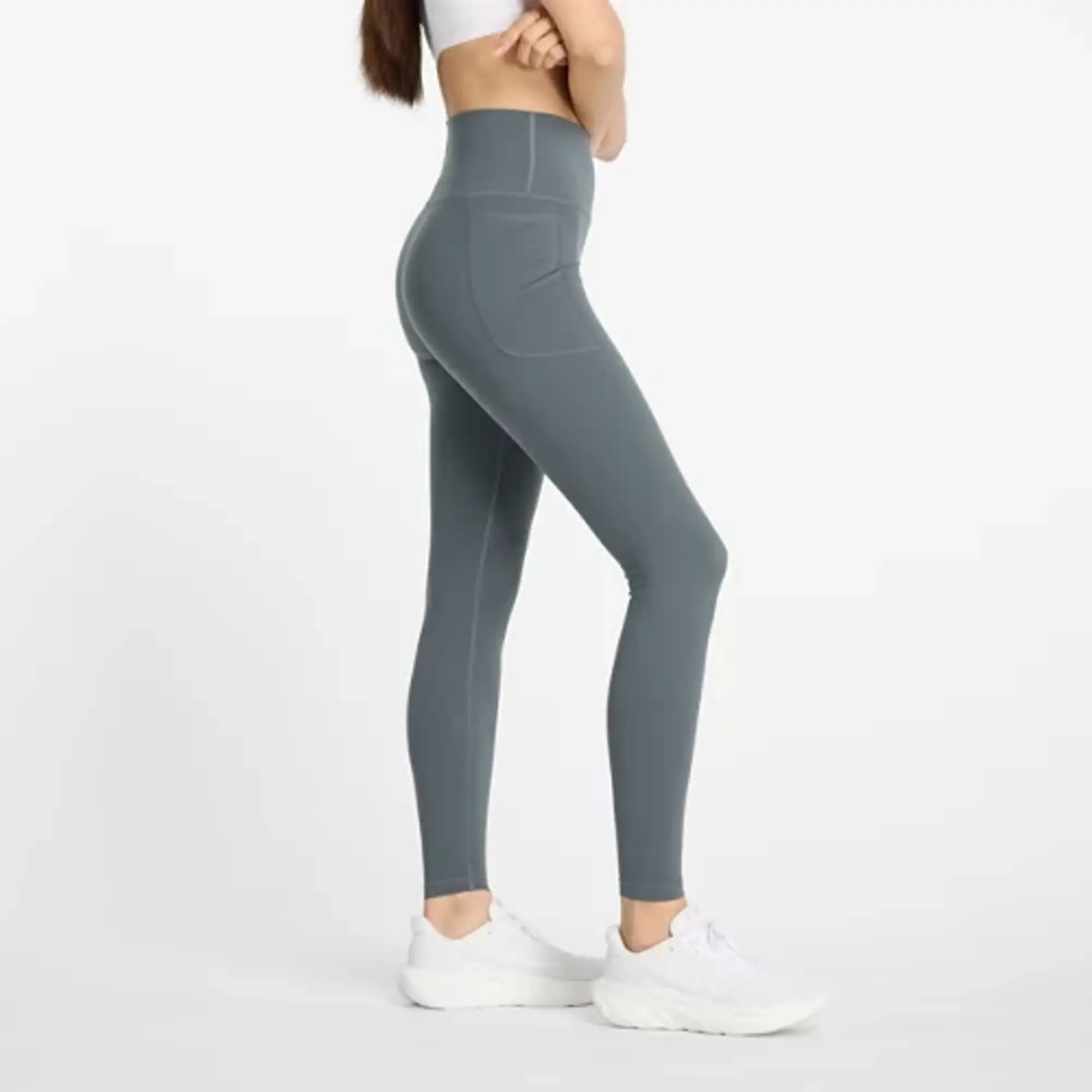 New Balance Women's NB Harmony Pocket High Rise Legging 27 in Grey Poly Knit