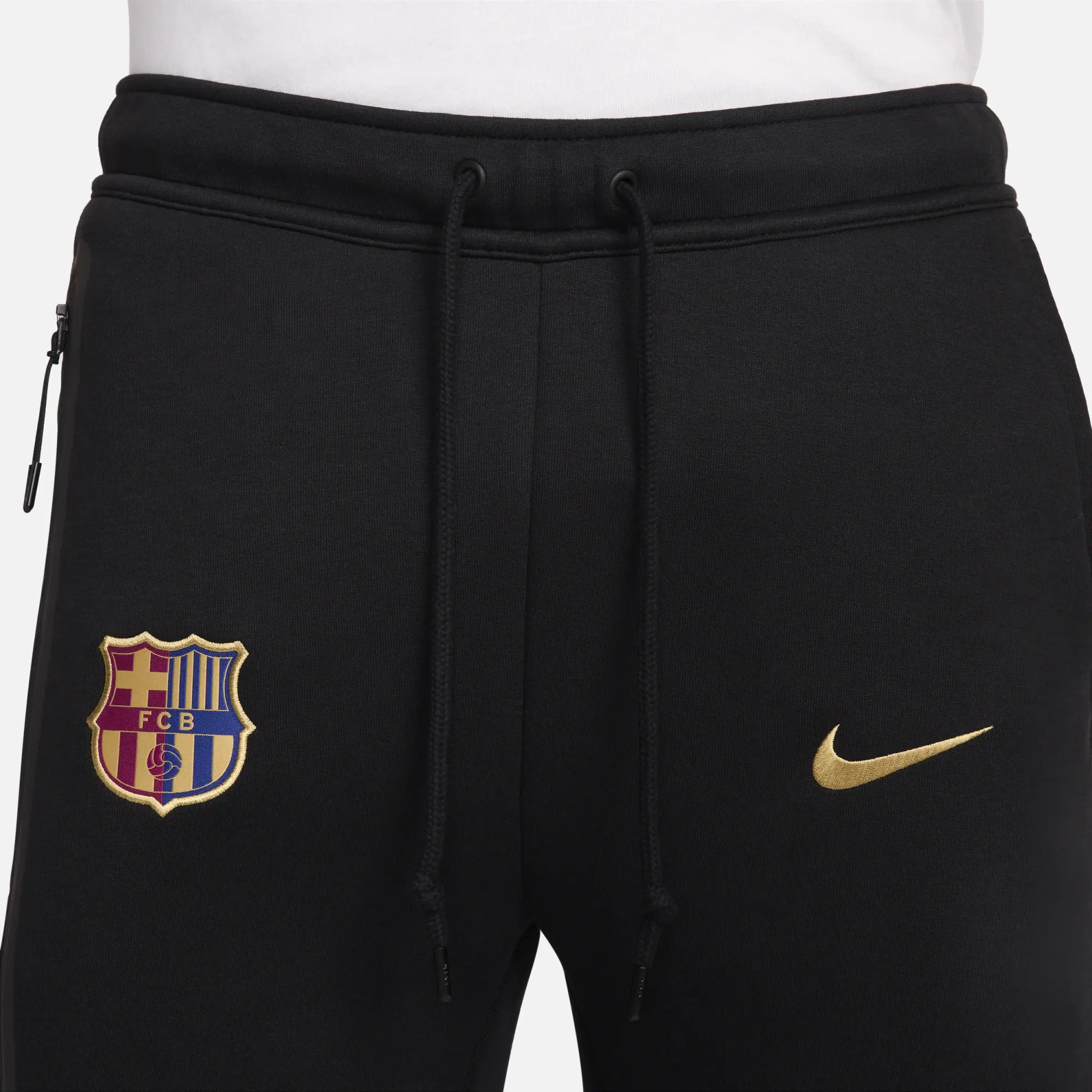 Nike Barcelona NSW Tech Fleece Jog Pants  - Black/Gold - 2024-2025